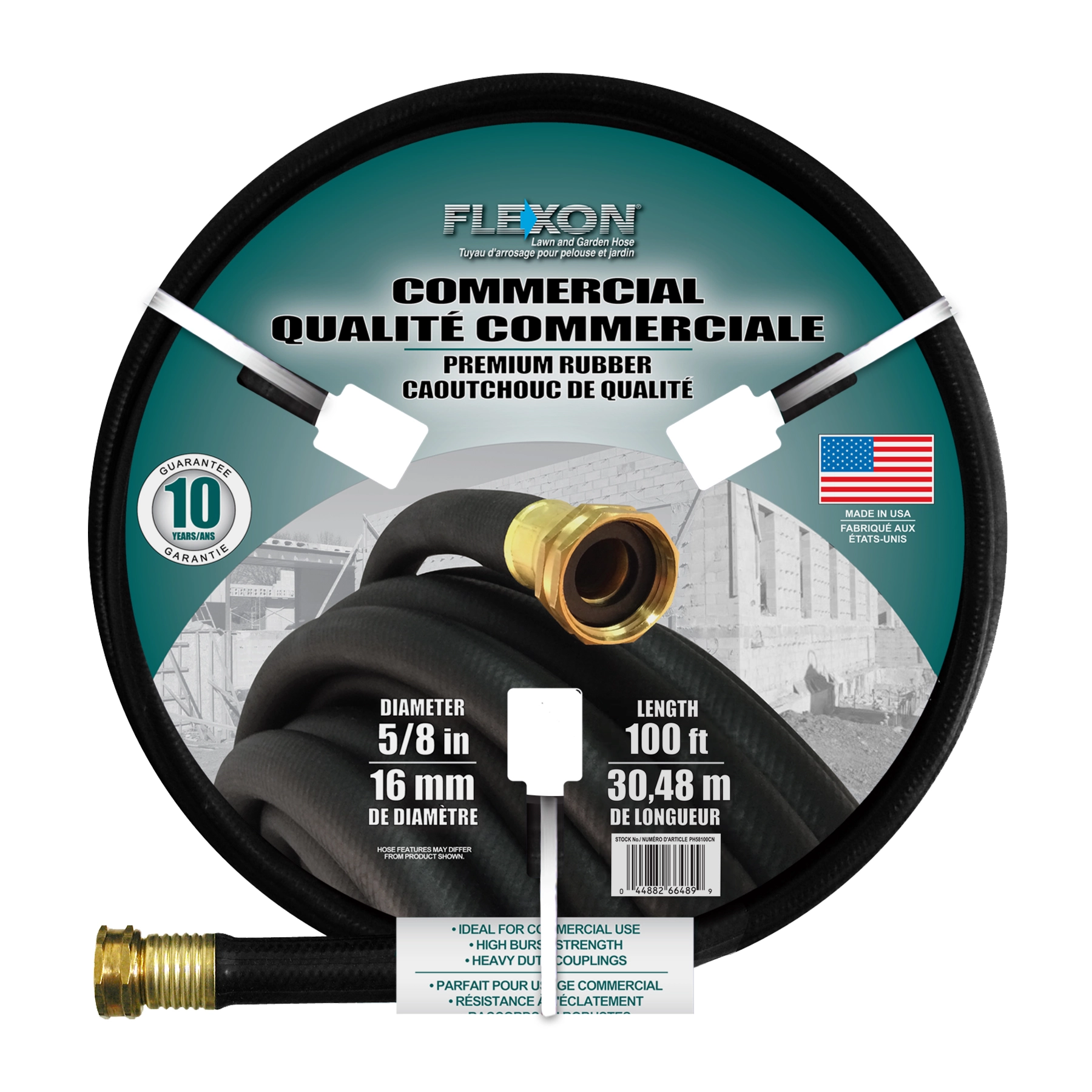 Flexon 5/8"X100' Red Hd Garden Hose