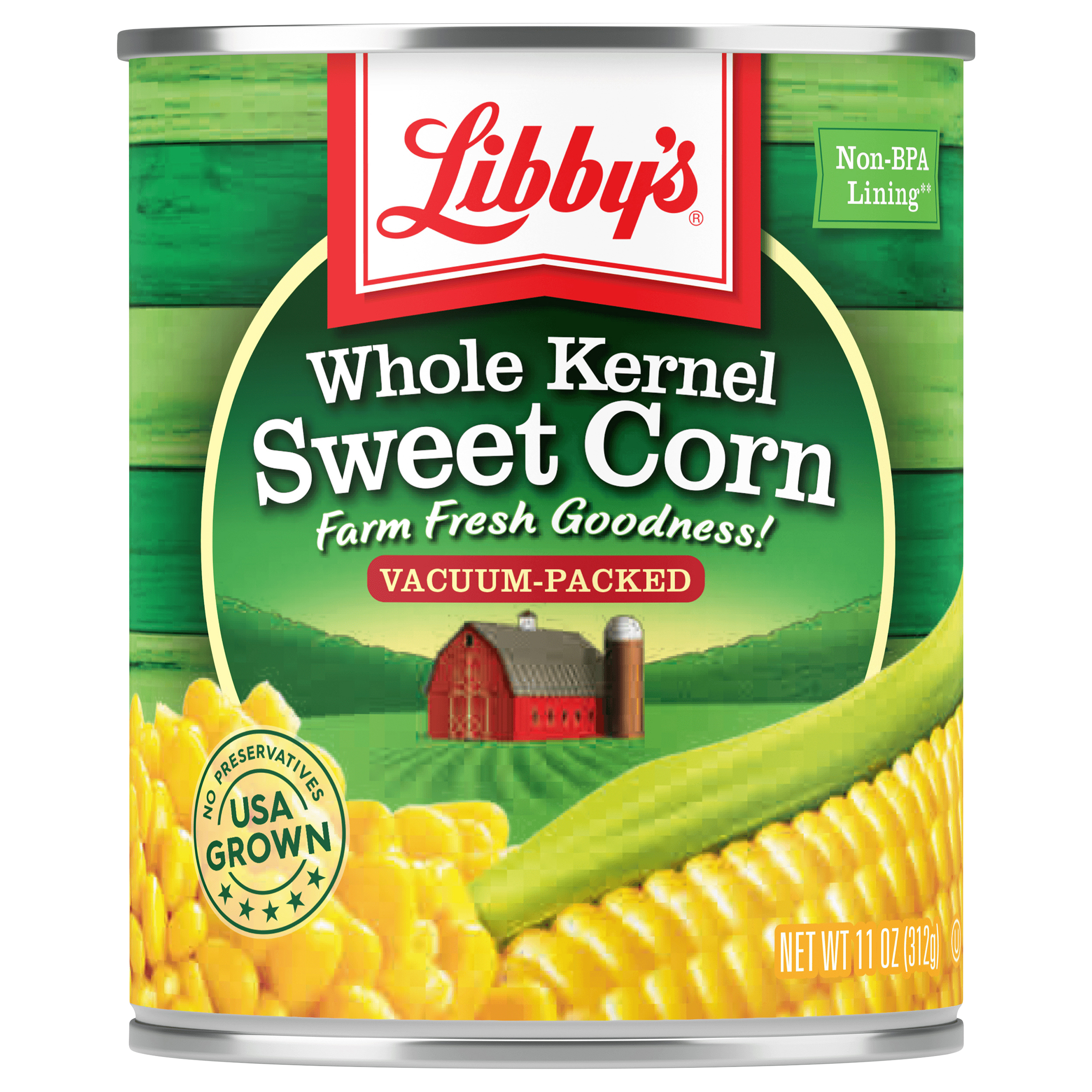 Sweet Corn, Whole Kernel, Vacuum-Packed
