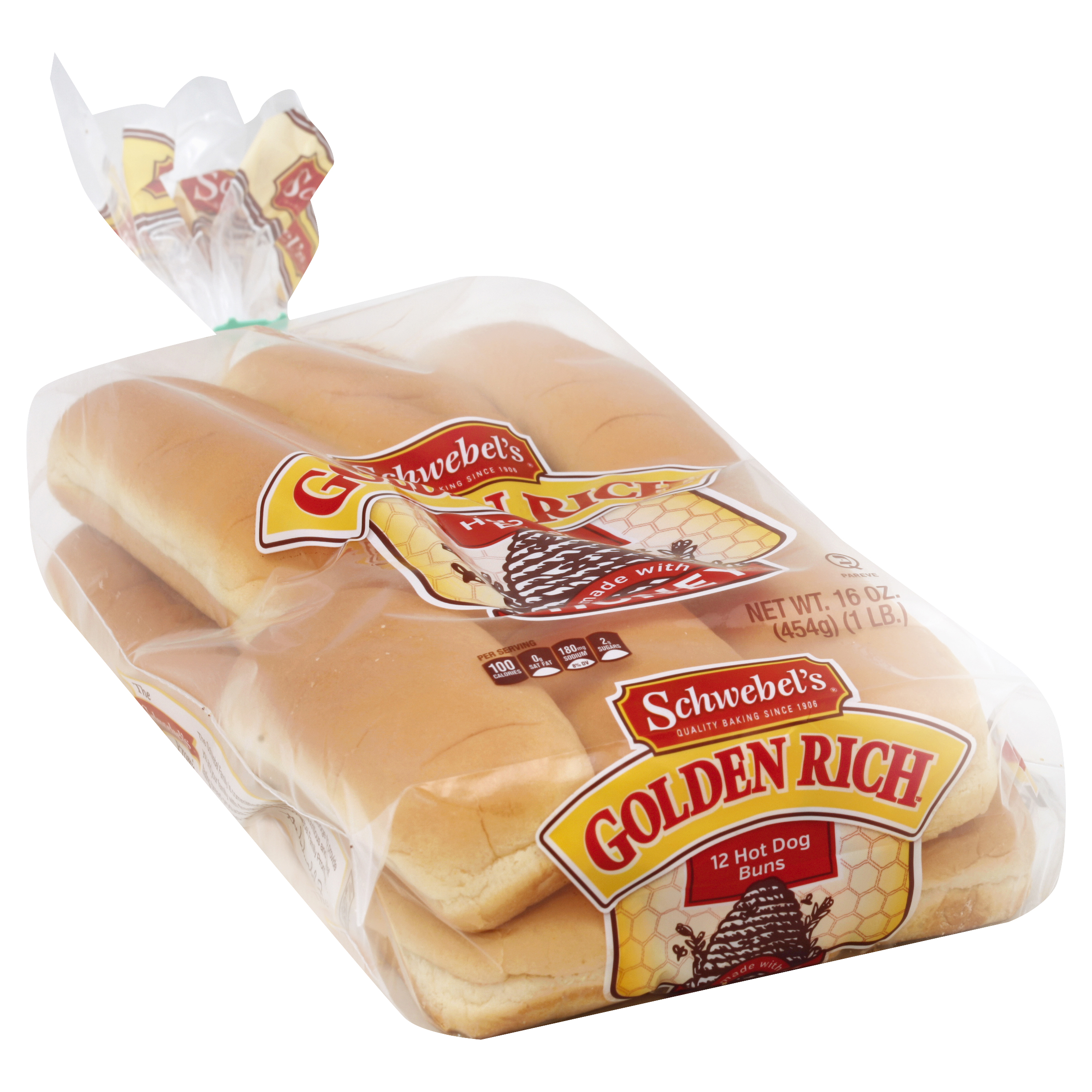 Golden Rich Hot Dog Buns 12 Ea