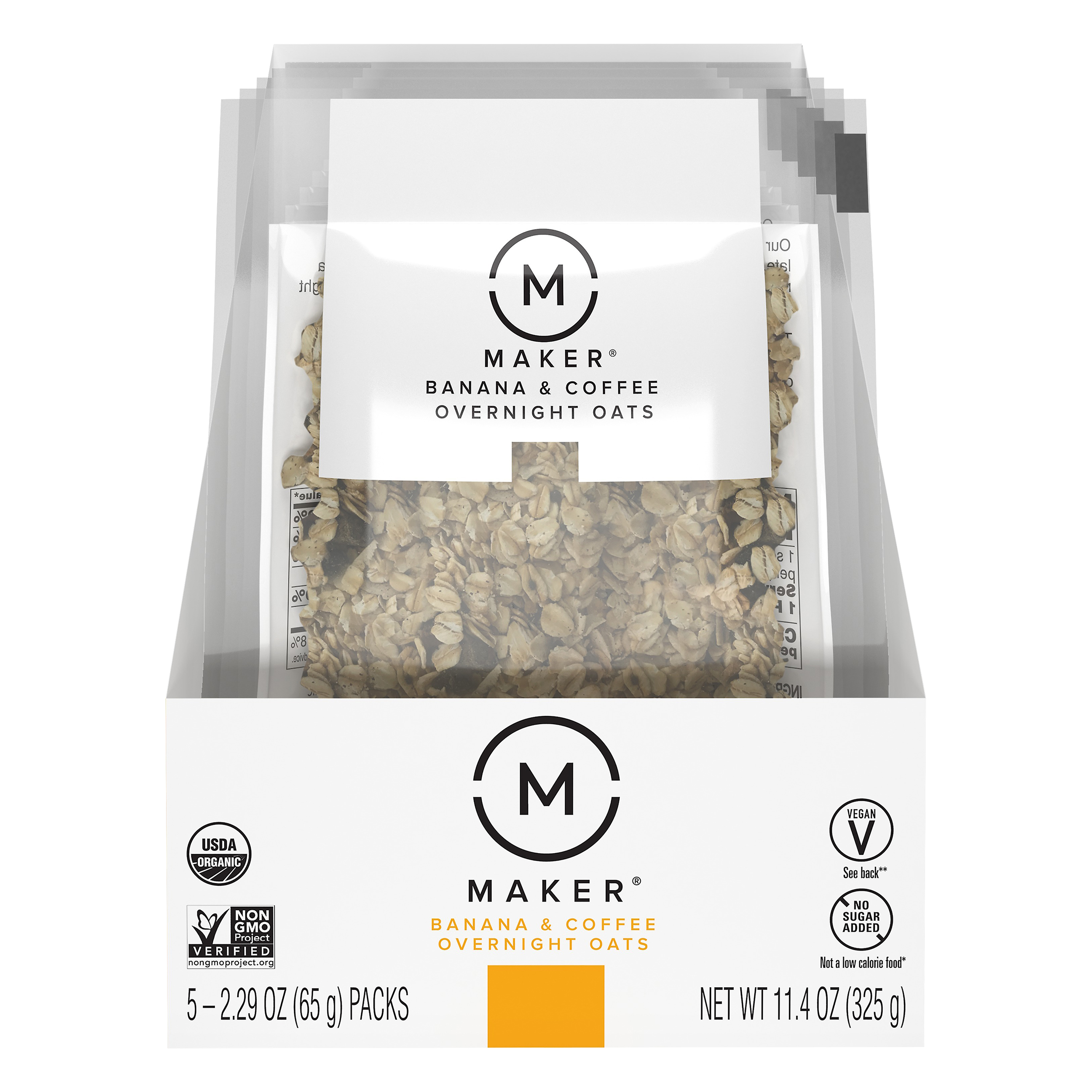 Maker Banana & Coffee Overnight Oats 5 Ea