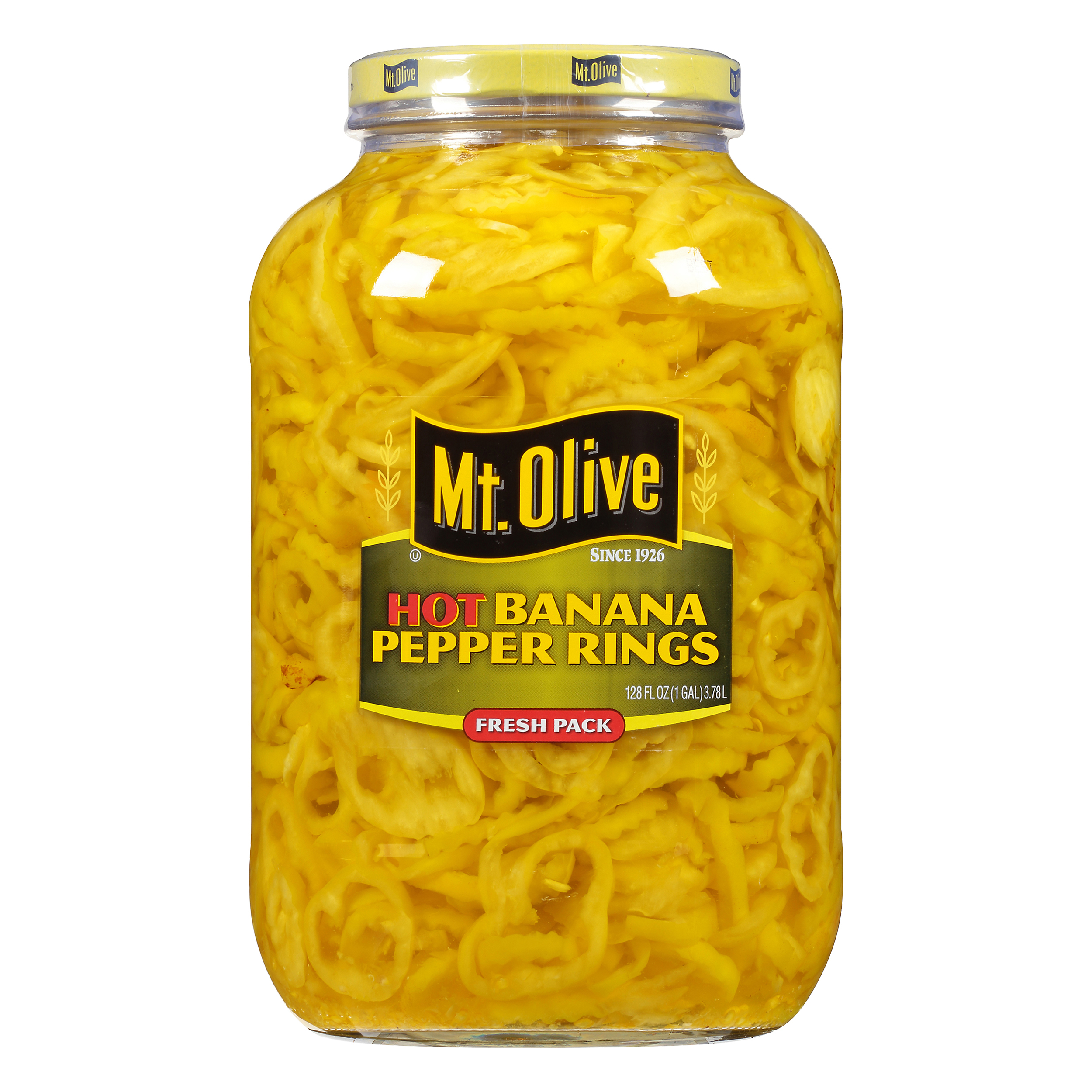 Mt. Olive Hot Banana Pepper Rings 128 Fl. Oz. Jar