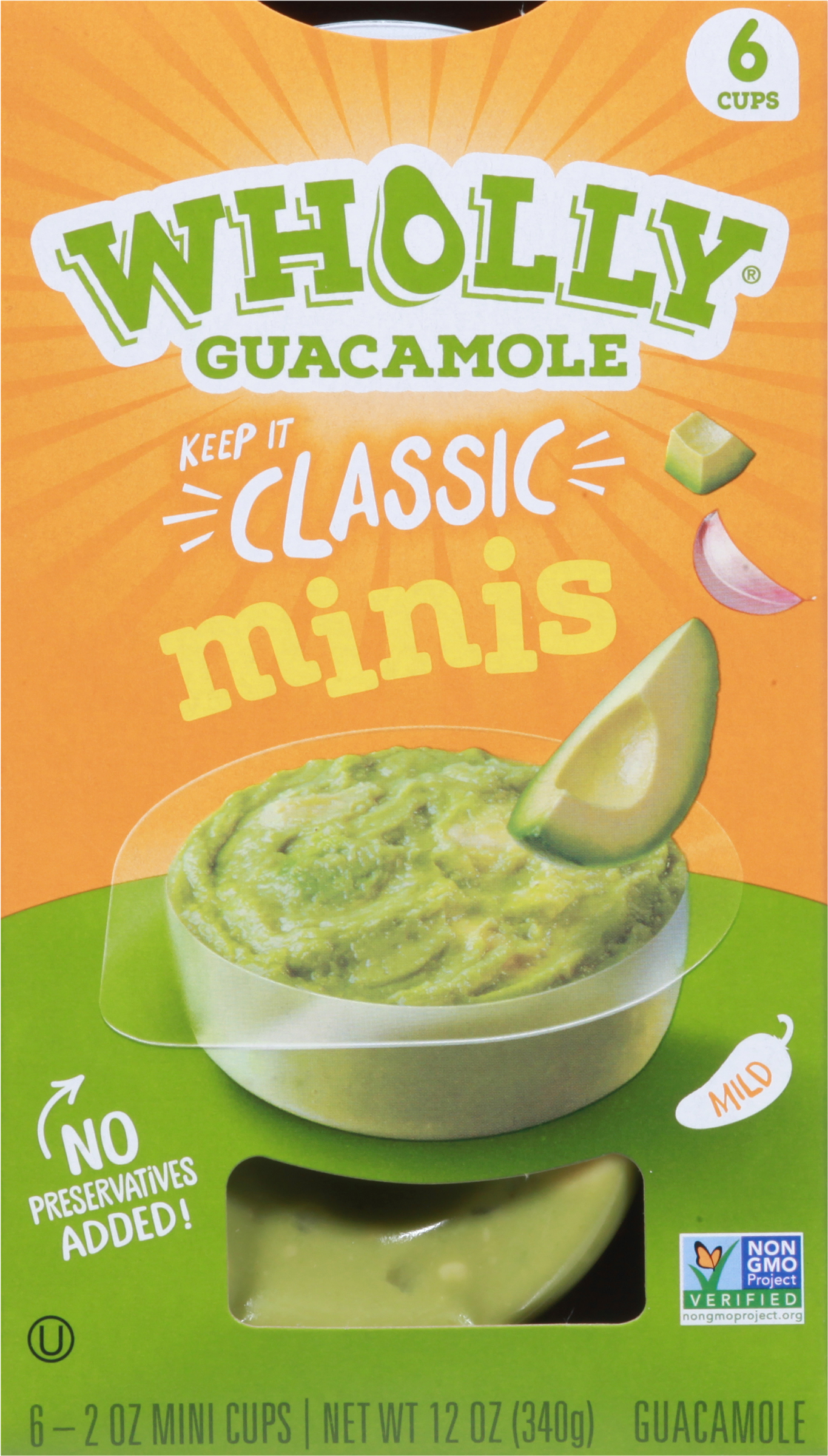 Wholly Guacamole Classic Guacamole Mini Cup, 2 oz, 20 ct