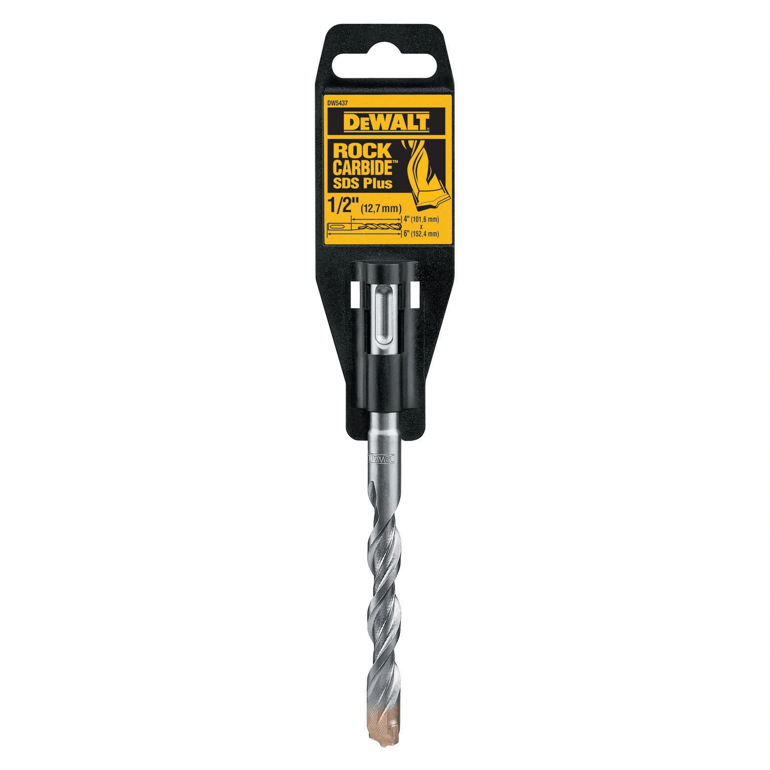 DEWALT 1/2" x 4" x 6" Rock Carbide SDS-Plus Bit
