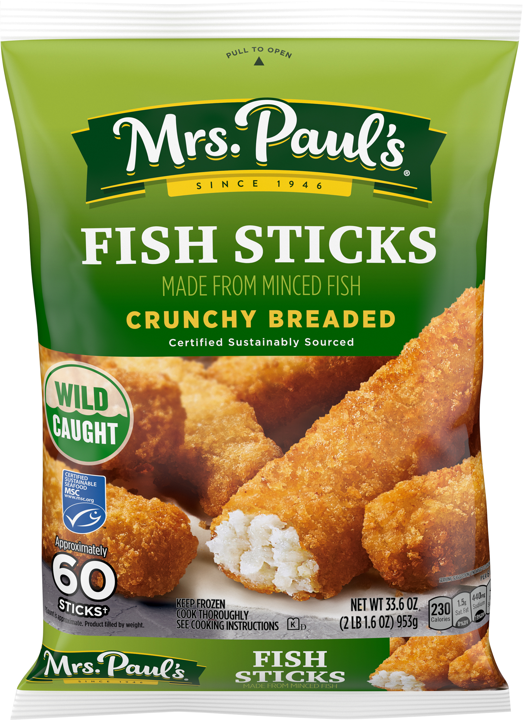 Fish Sticks, Crunchy Breaded