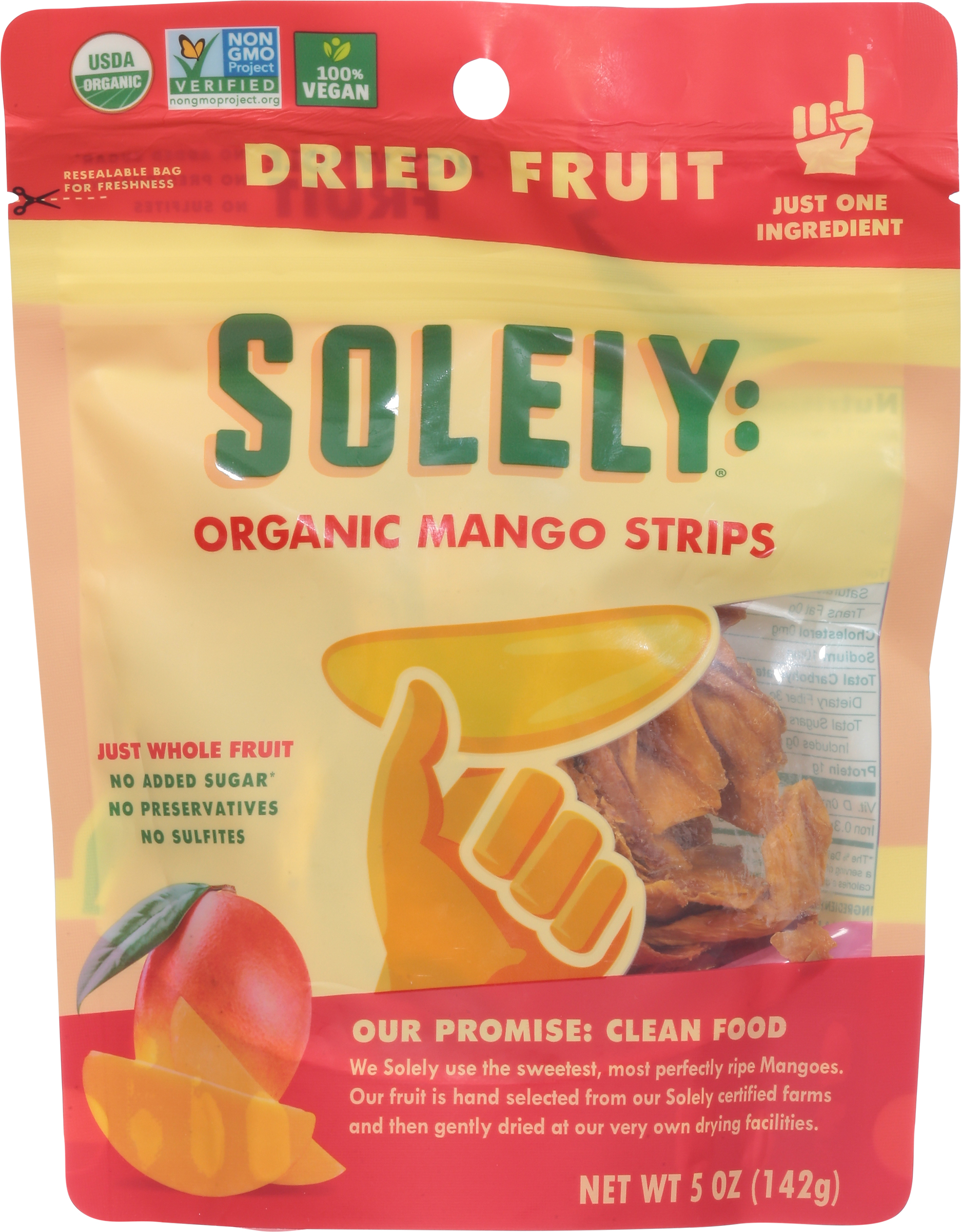 Dried Fruit, Organic, Mango Strips