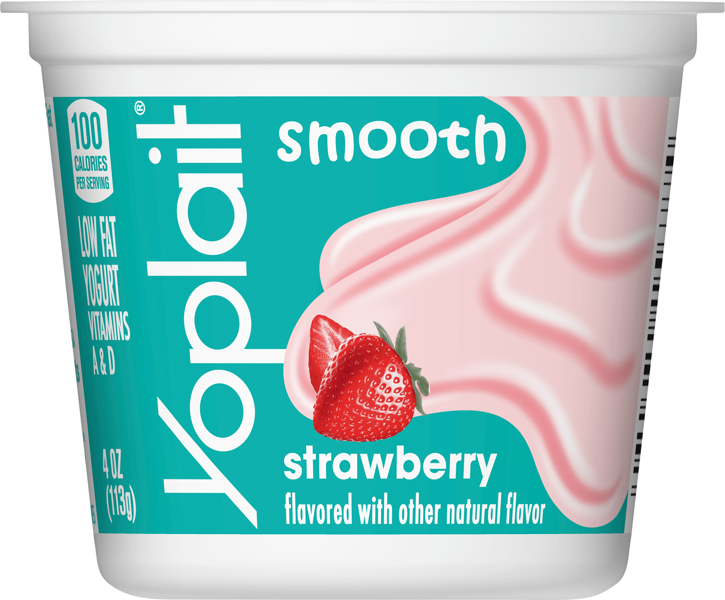 Yogurt, Lowfat, Strawberry, Smooth
