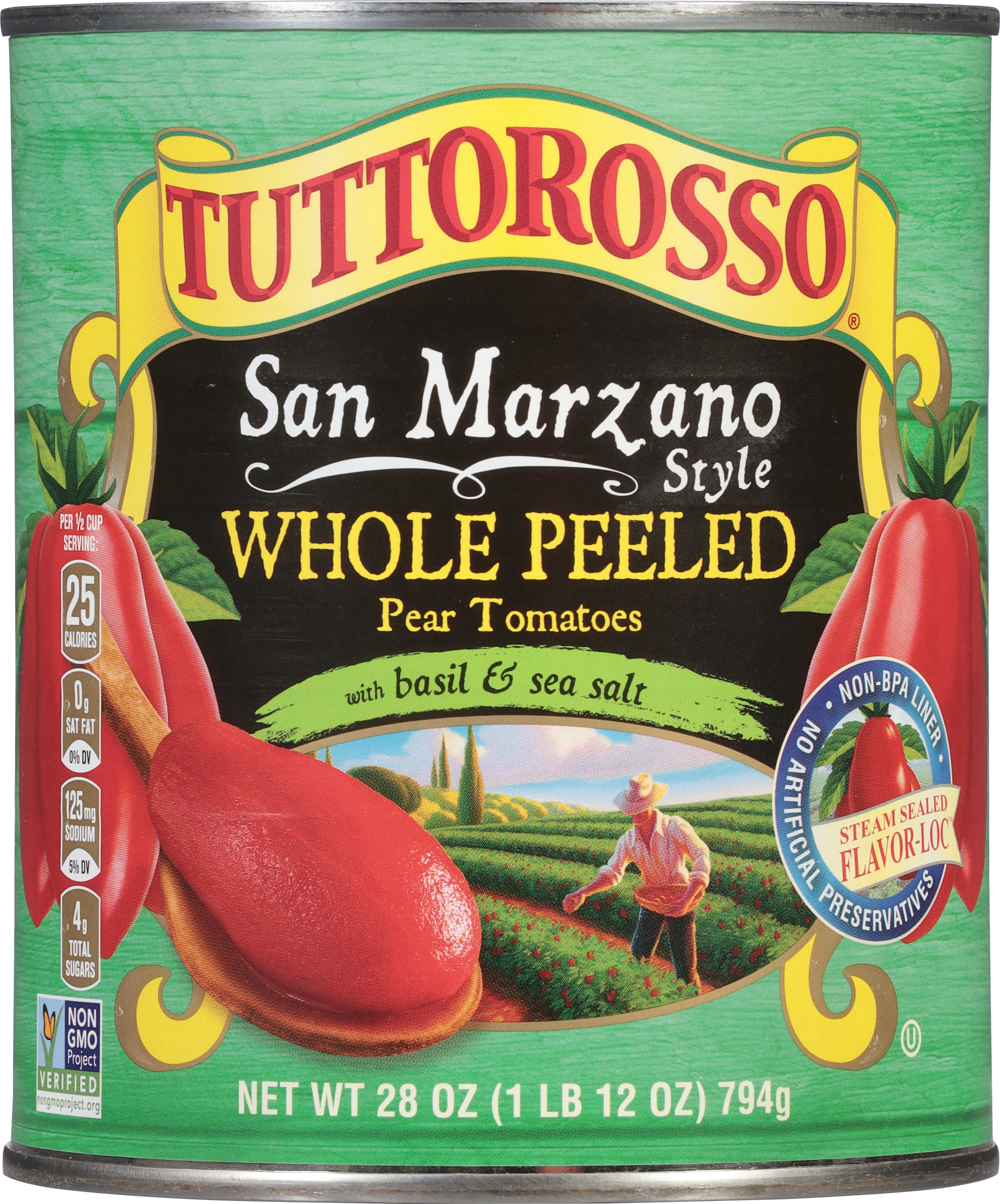 Pear Tomatoes, San Marzano Style, Whole Peeled