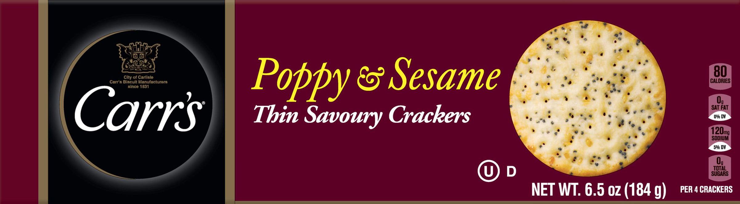 Crackers, Poppy & Sesame, Thin Savoury