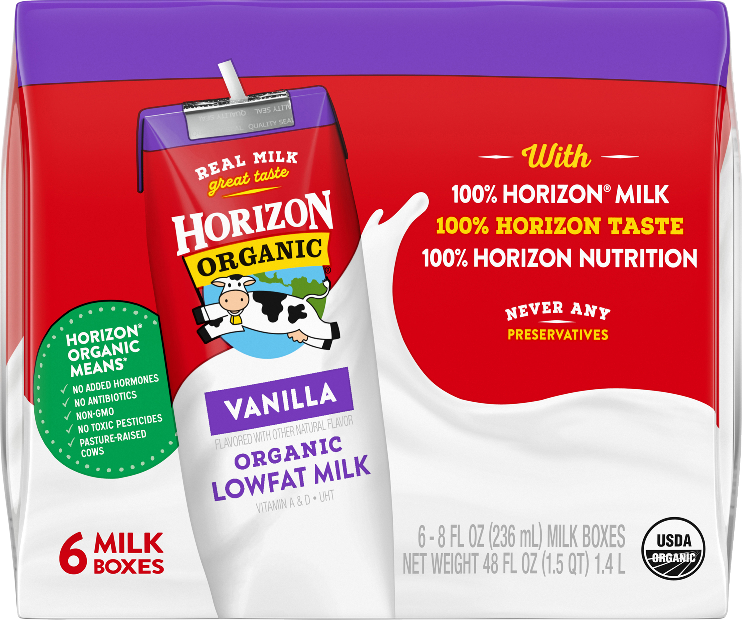 Milk, Lowfat, Organic, Vanilla