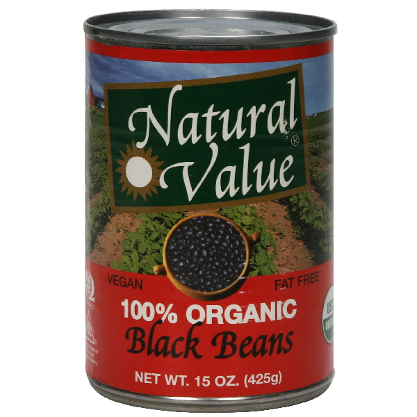 Natural Value Black Beans 15 Oz