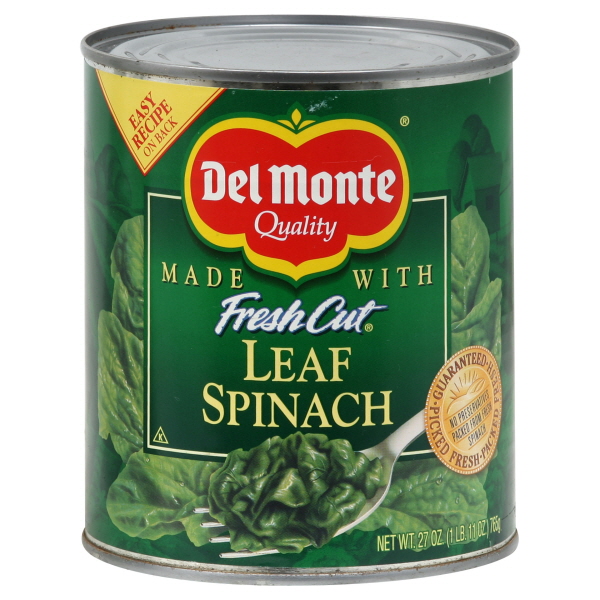 Del Monte Fresh Cut Leaf Spinach 27 Oz