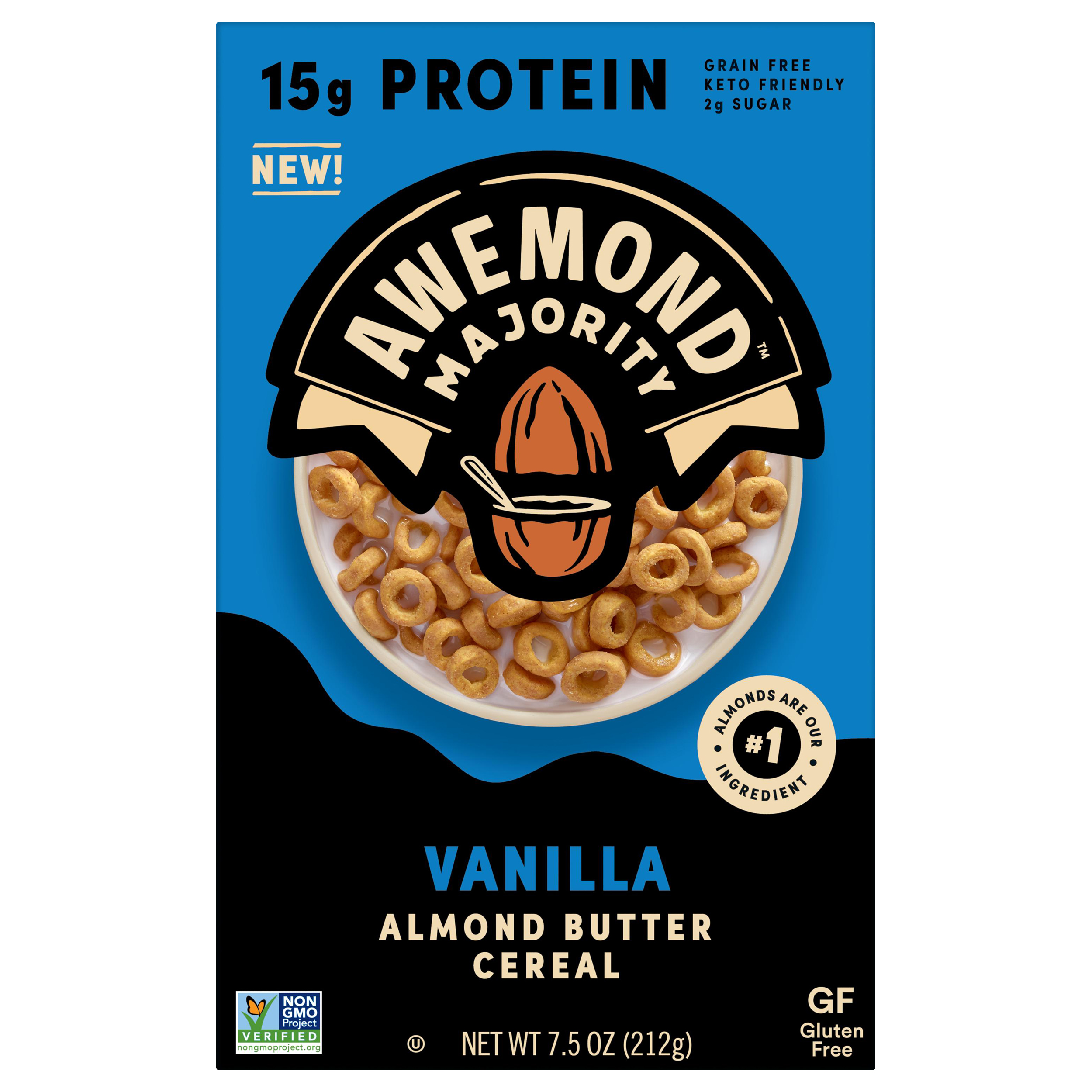 Awemond Majority Almond Butter Vanilla Cereal 7.5 Oz