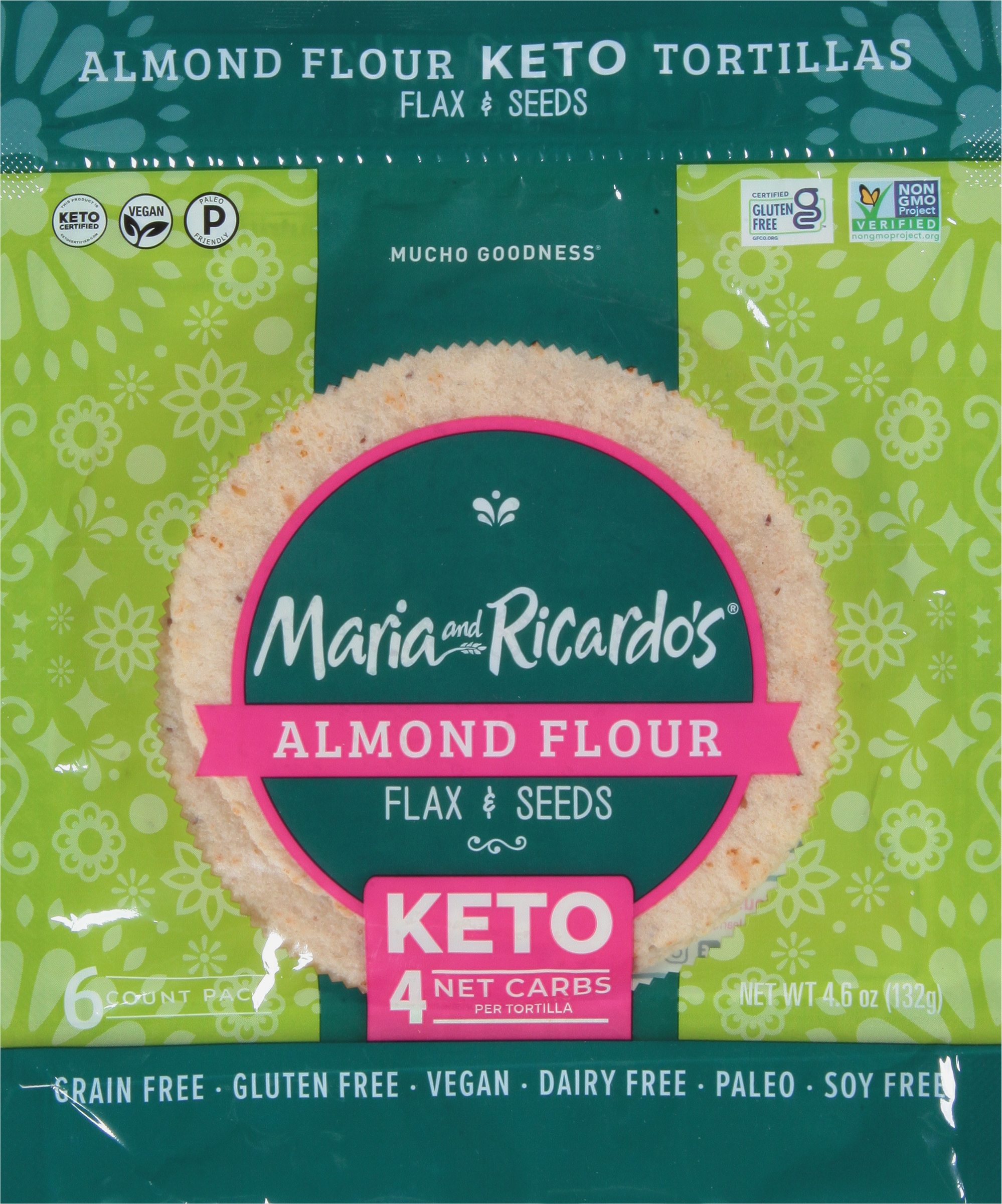 Tortillas, Almond Flour, Keto, Flax & Seeds