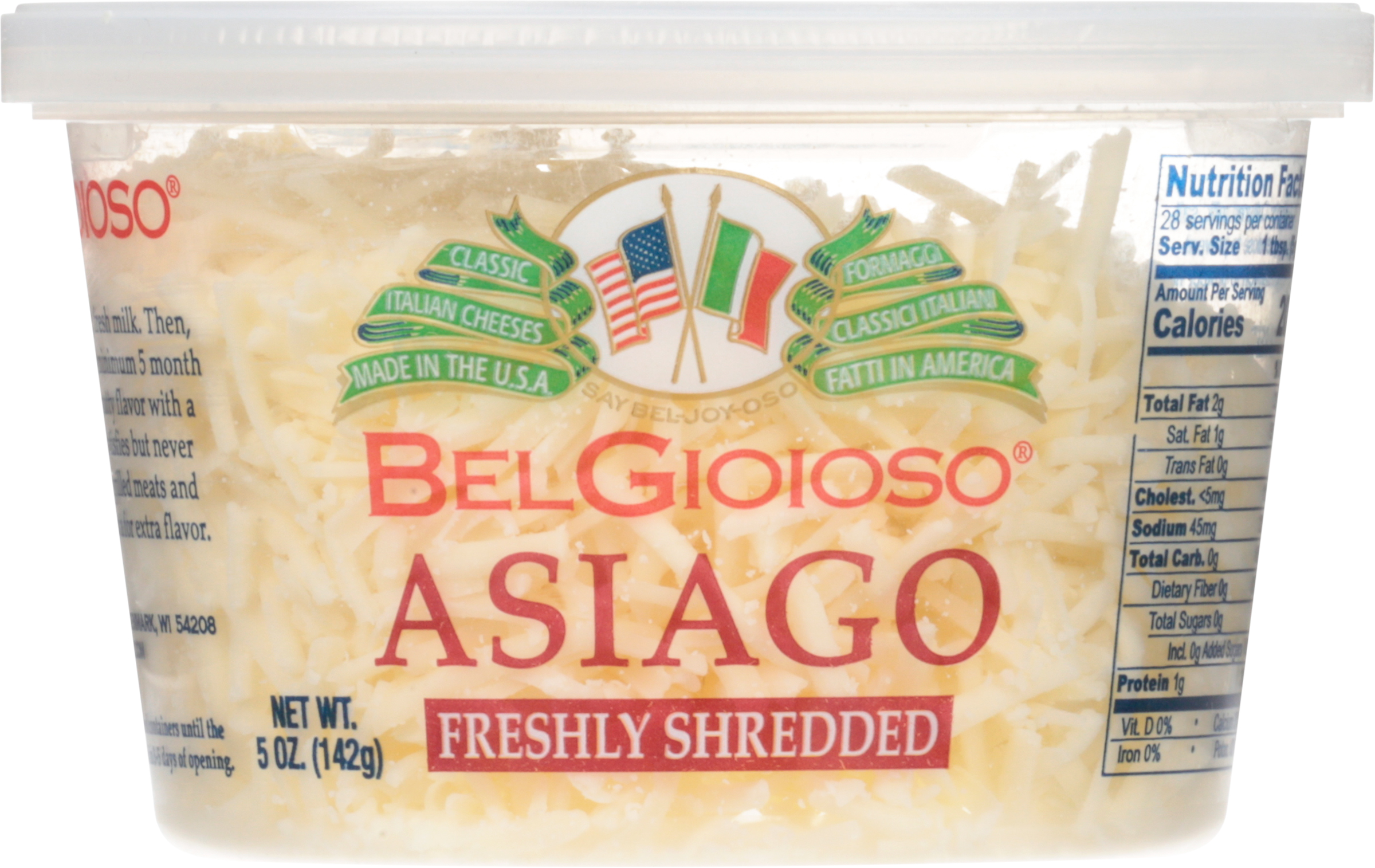 Shredded Cheese, Asiago