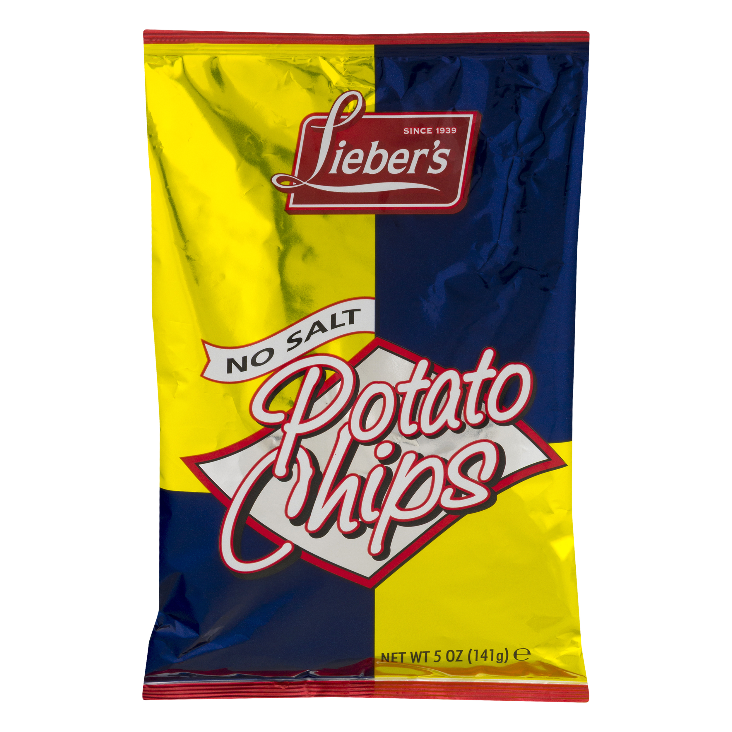 Liebers No Salt Potato Chips 5 Oz