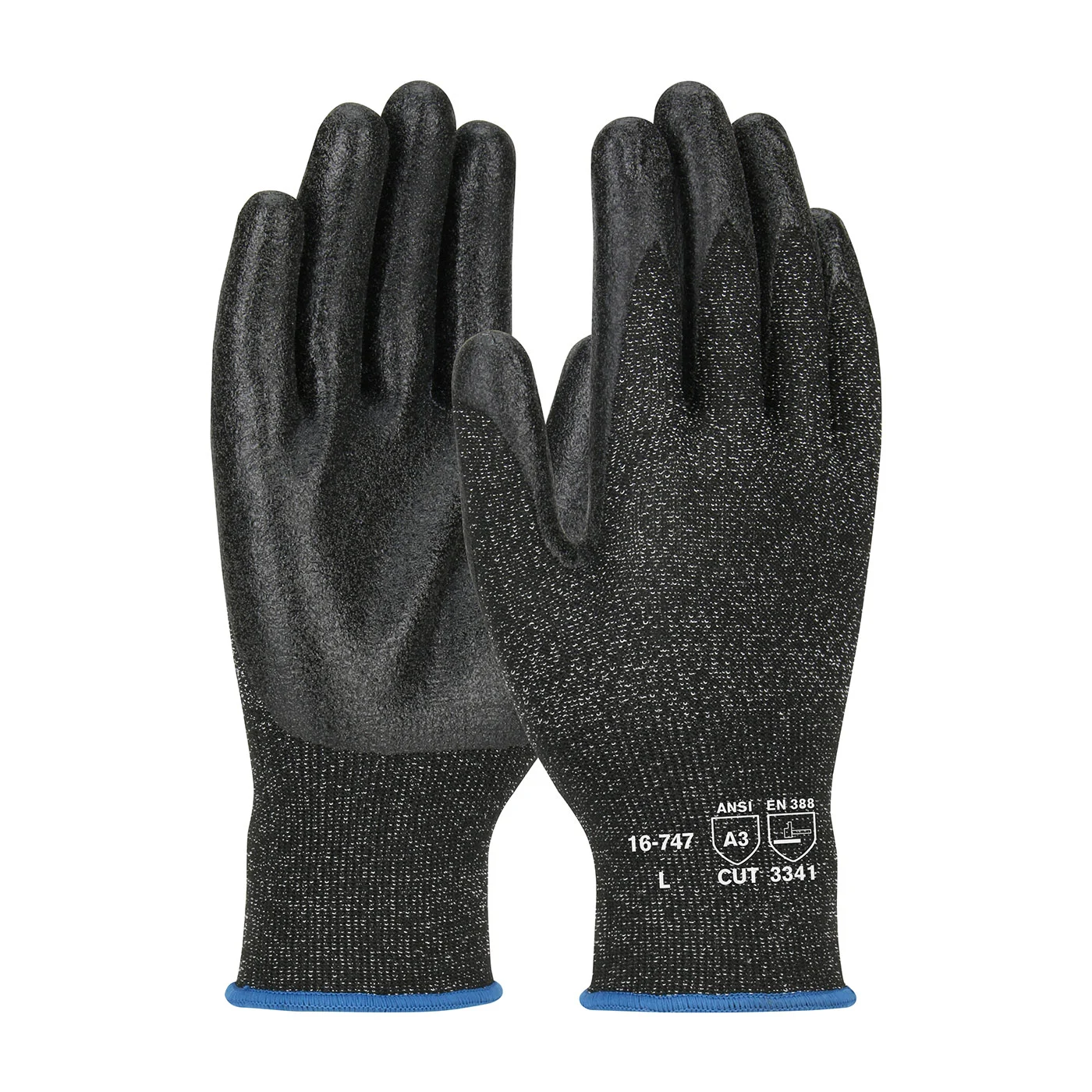 SM 13GA SEAMLESS KNIT POLYKOR BLENDED GLOVE WITH PVC COATED SMOOTH GRIP G-TEK PIP