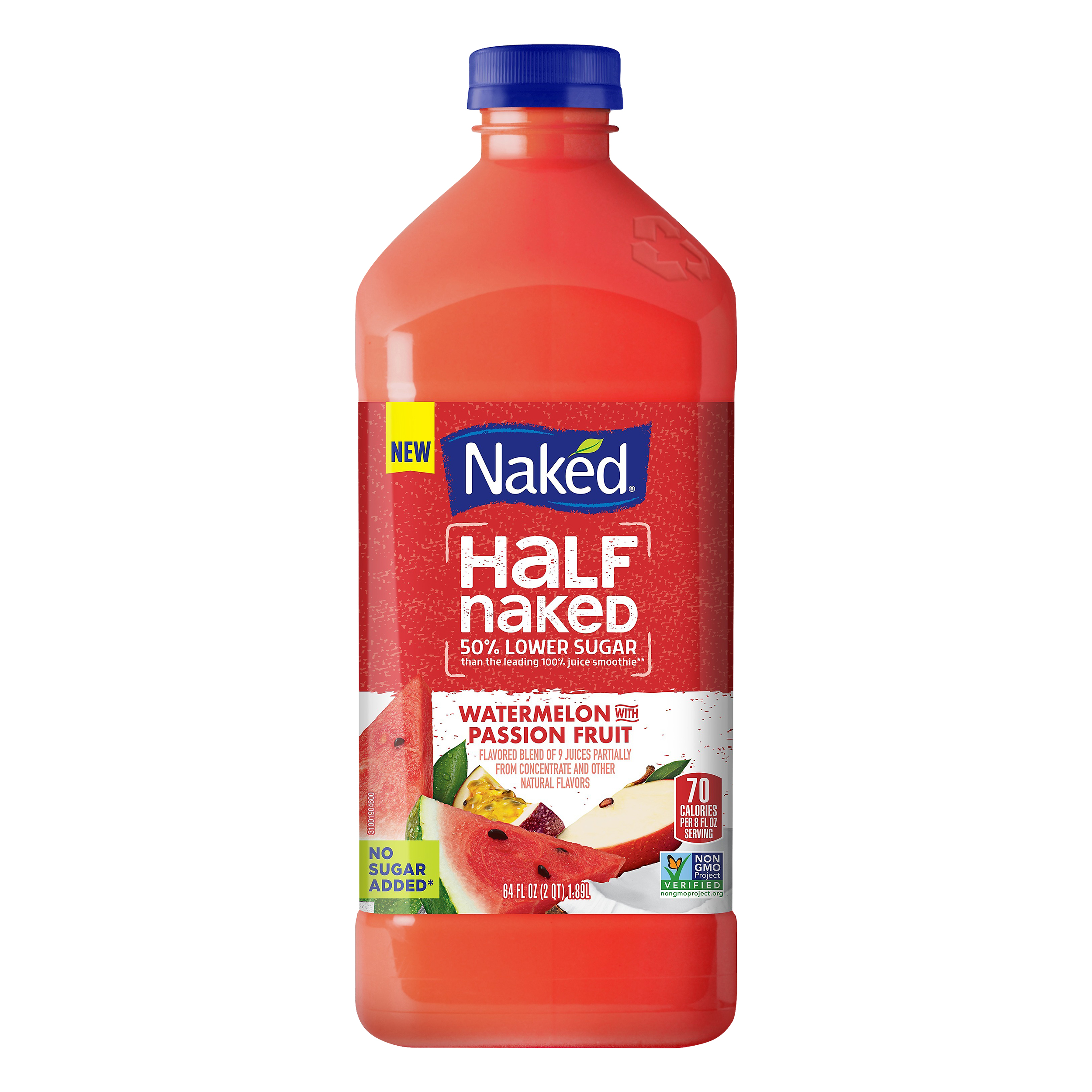 Naked Half Naked Watermelon With Passion Fruit Juice Blend 64 Oz