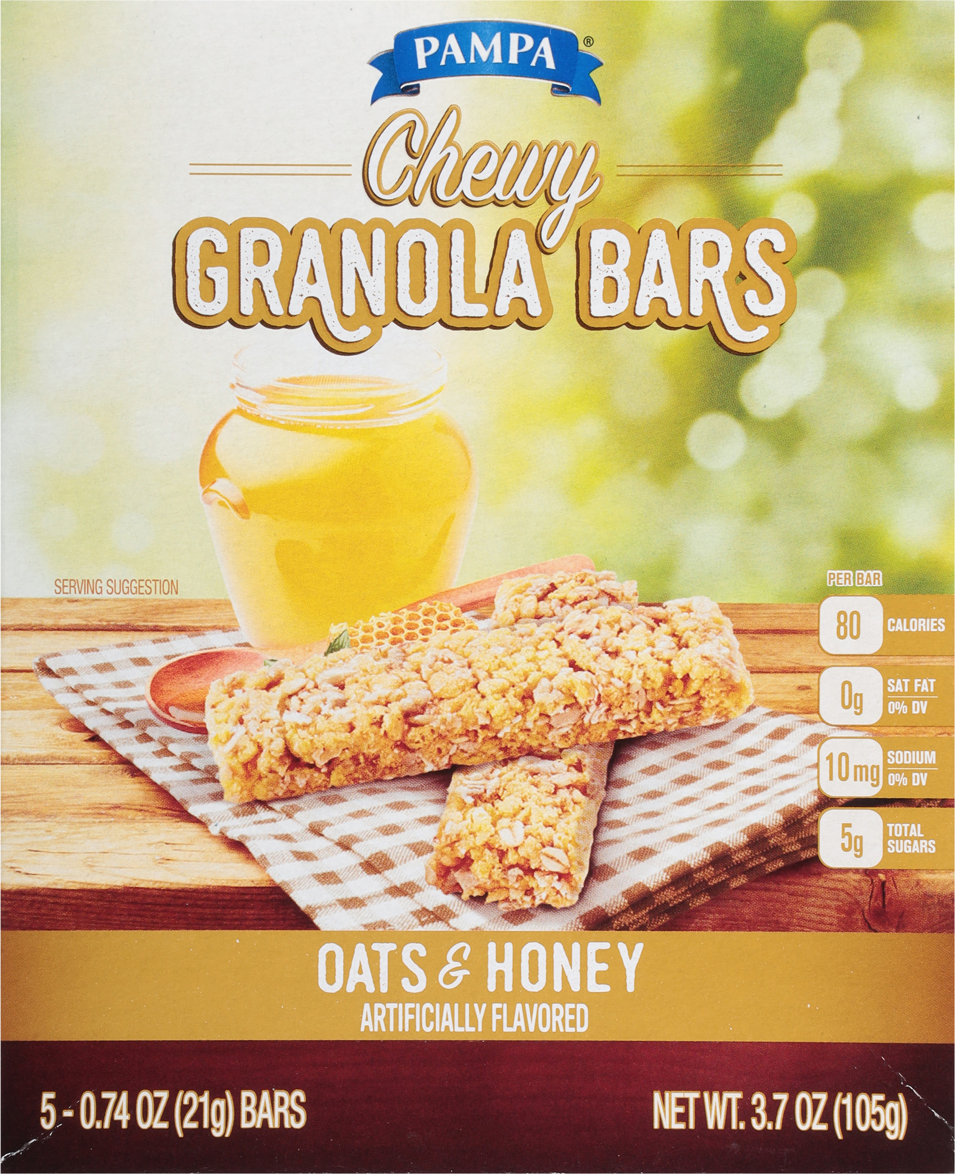 Granola Bars, Chewy, Oats & Honey
