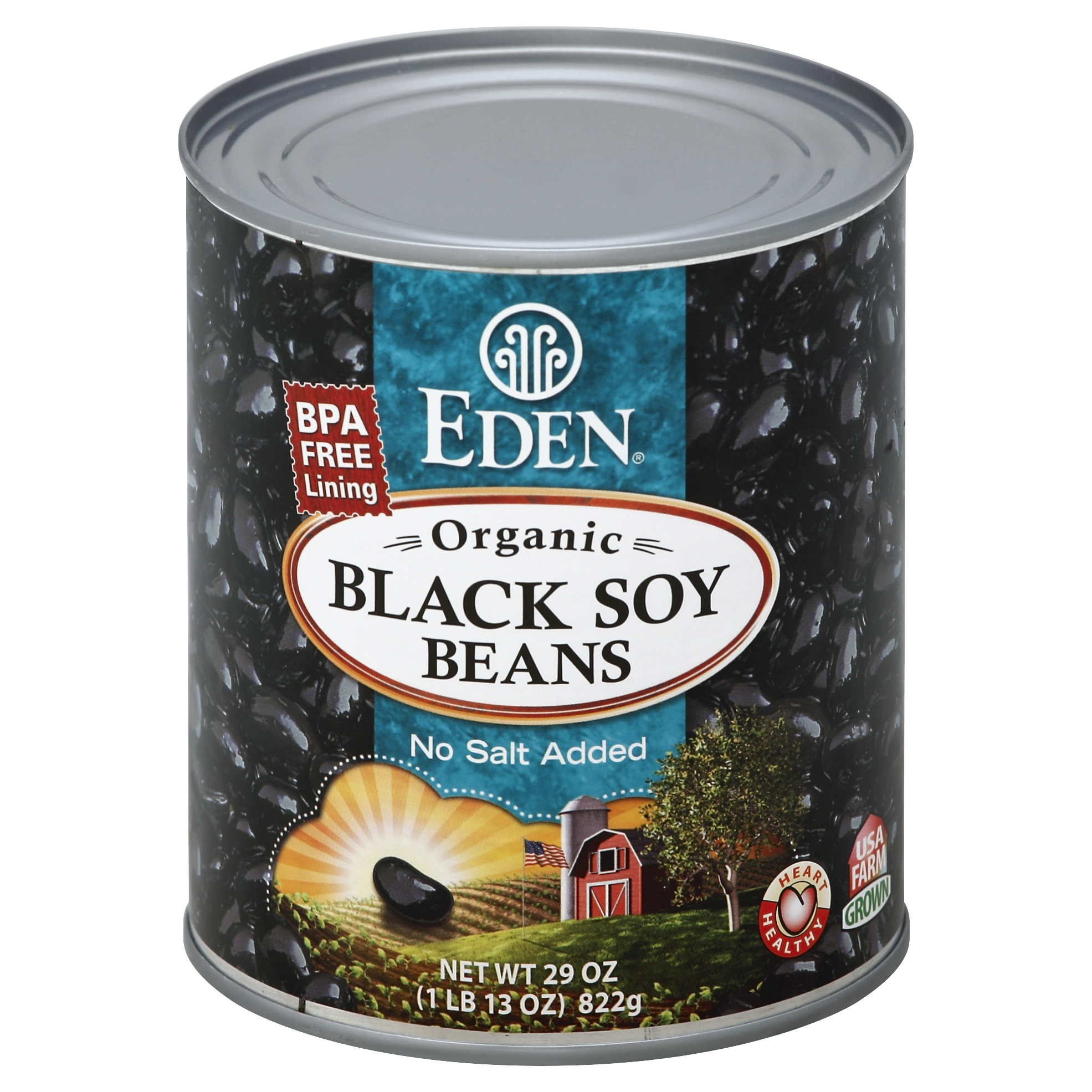 Eden Black Soy Beans 29 Oz