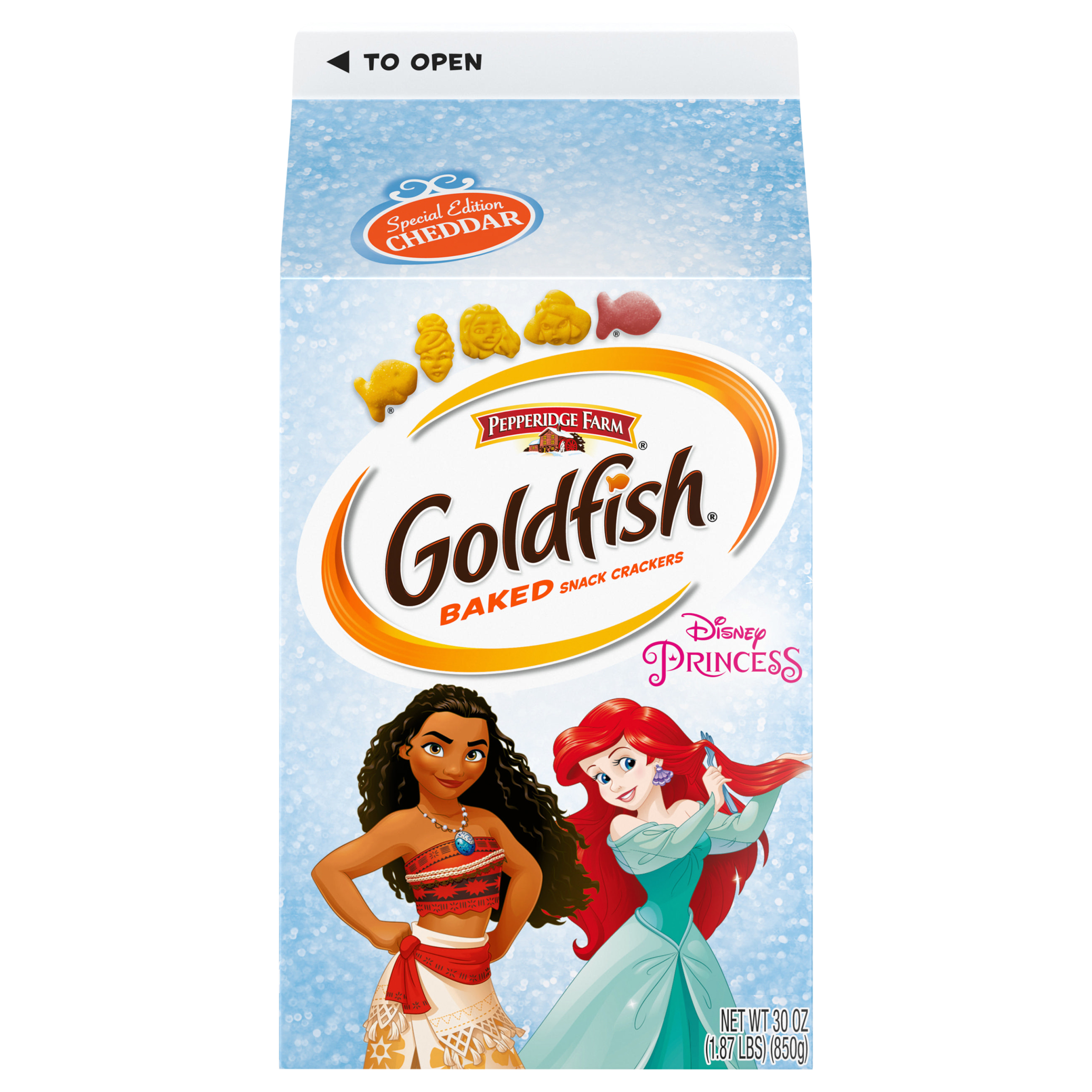 Baked Snack Crackers, Cheddar, Disney Princess