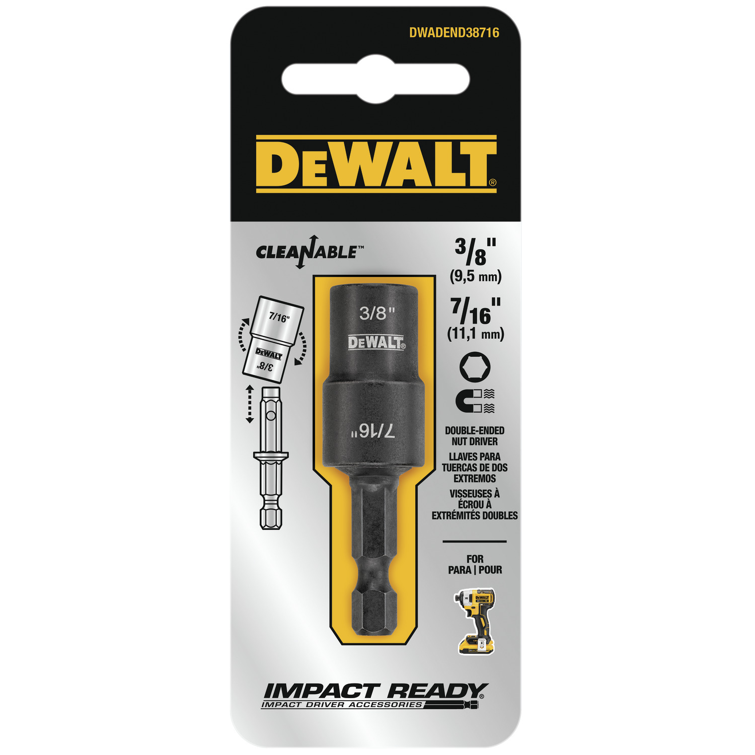 White Cap Dewalt 3 8