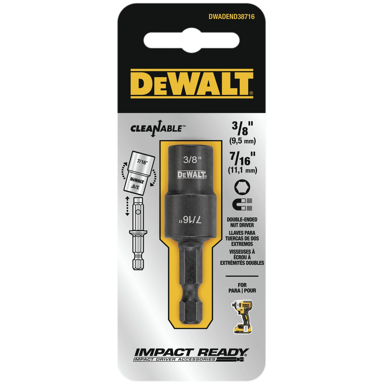 Dewalt 3/8" 7/16" Reversible Nut Driver