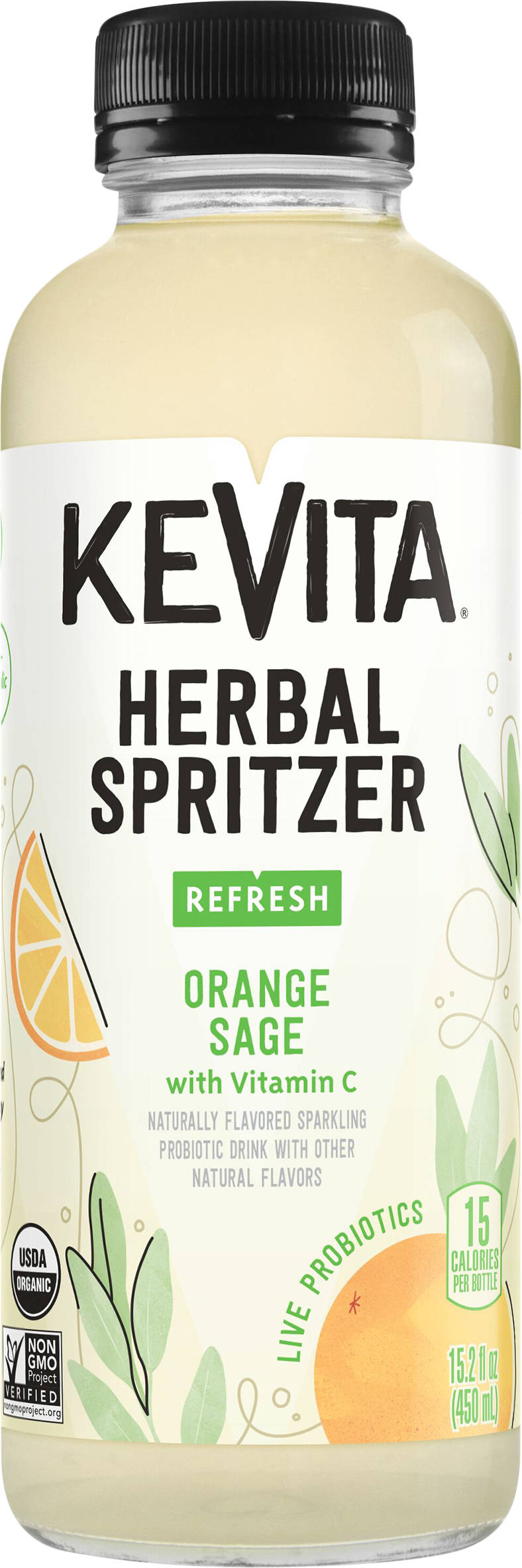 Herabal Spritzer, Refresh, Orange Sage