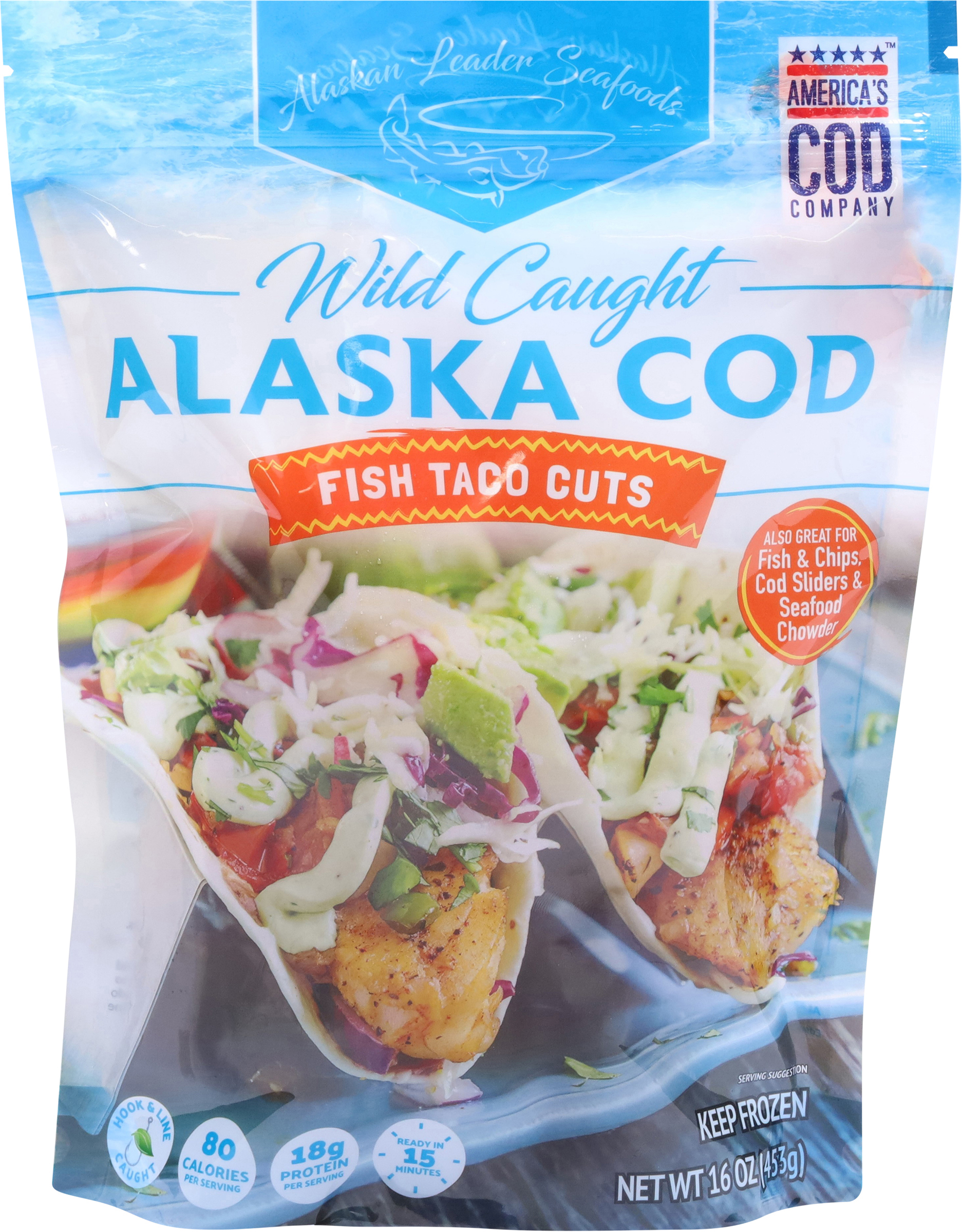 Fish Taco Cuts, Alaska Cod, Wild Caught