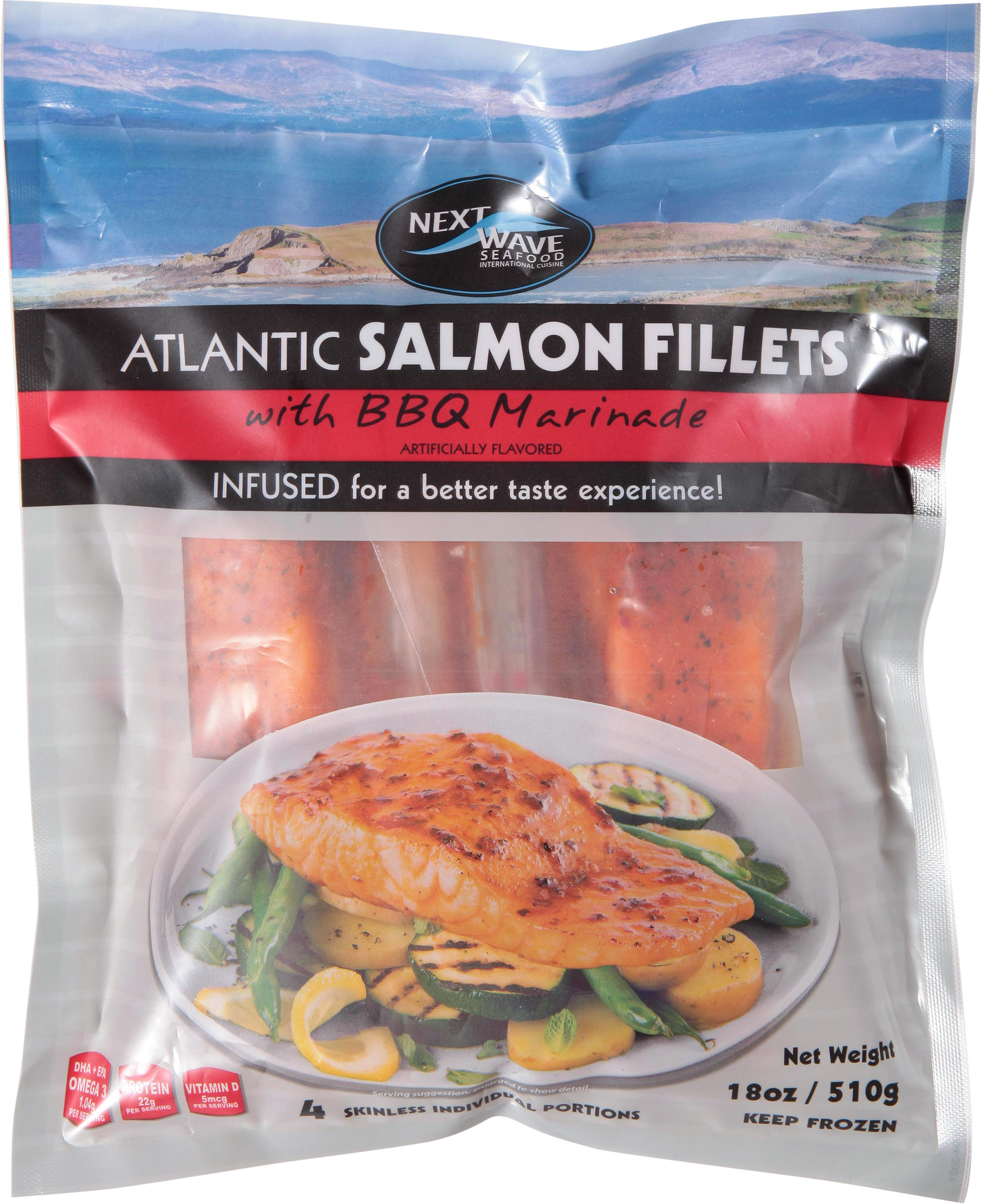 Salmon Fillets with BBQ Marinade, Atlantic
