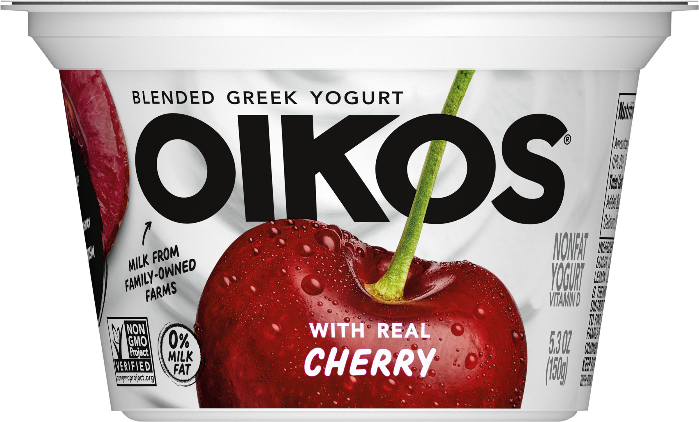 Yogurt, Nonfat, Blended Greek, Real Cherry