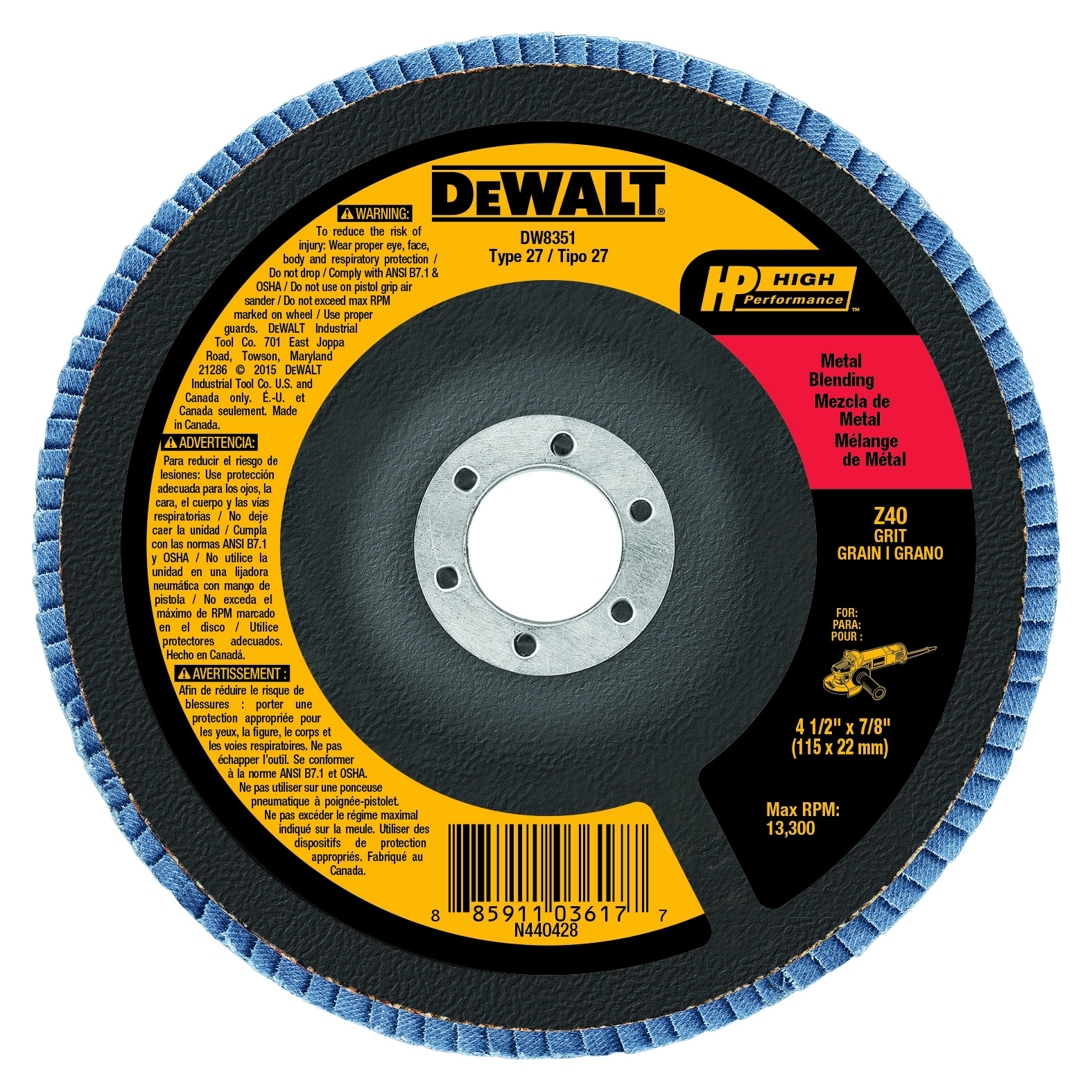 White Cap | DEWALT 4-1/2