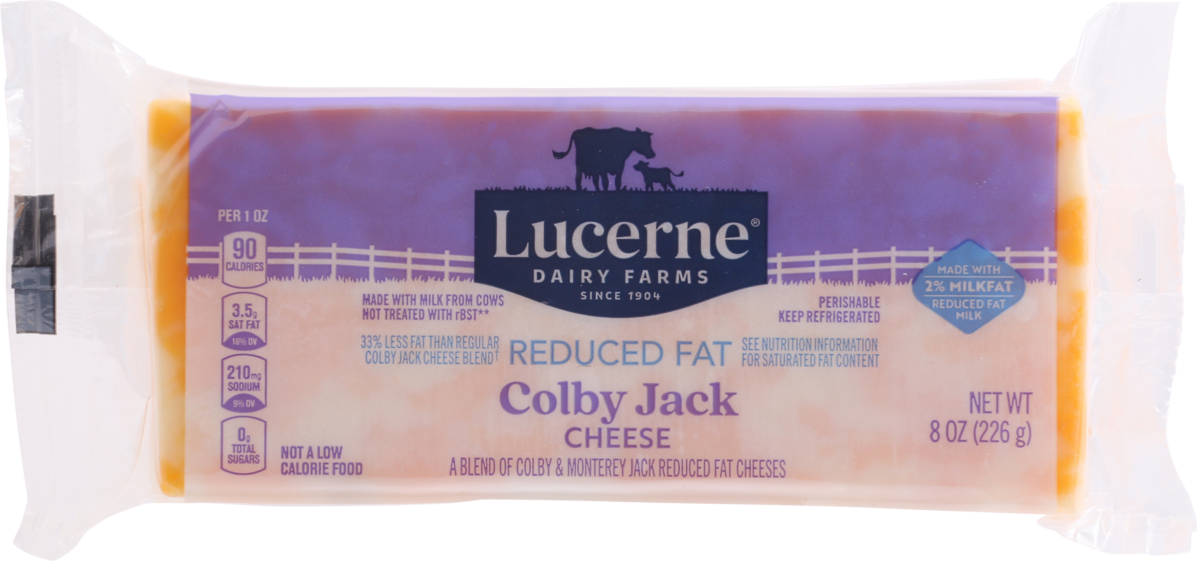 Cheese, Reduced Fat, Colby Jack