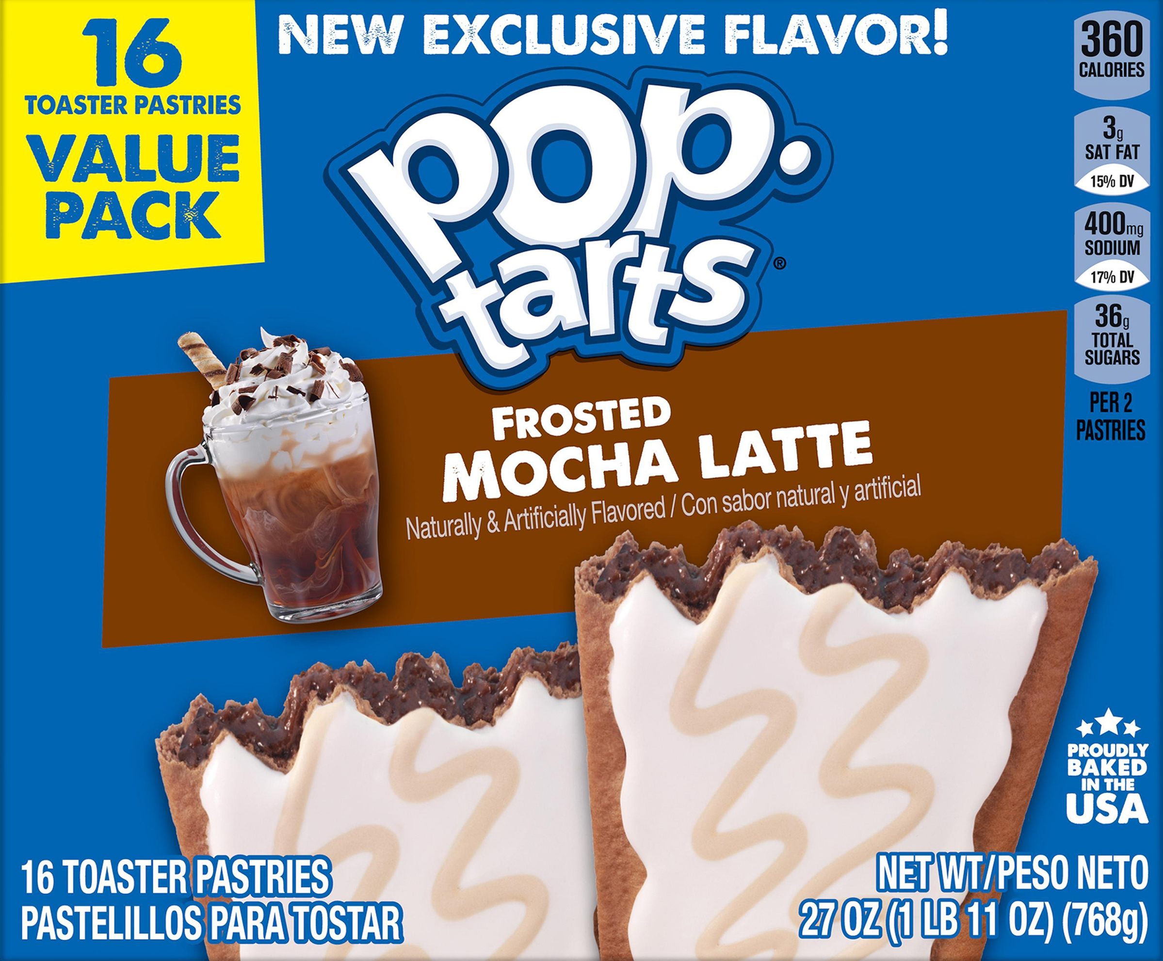 Toaster Pastries, Mocha Latte, Frosted, Value Pack