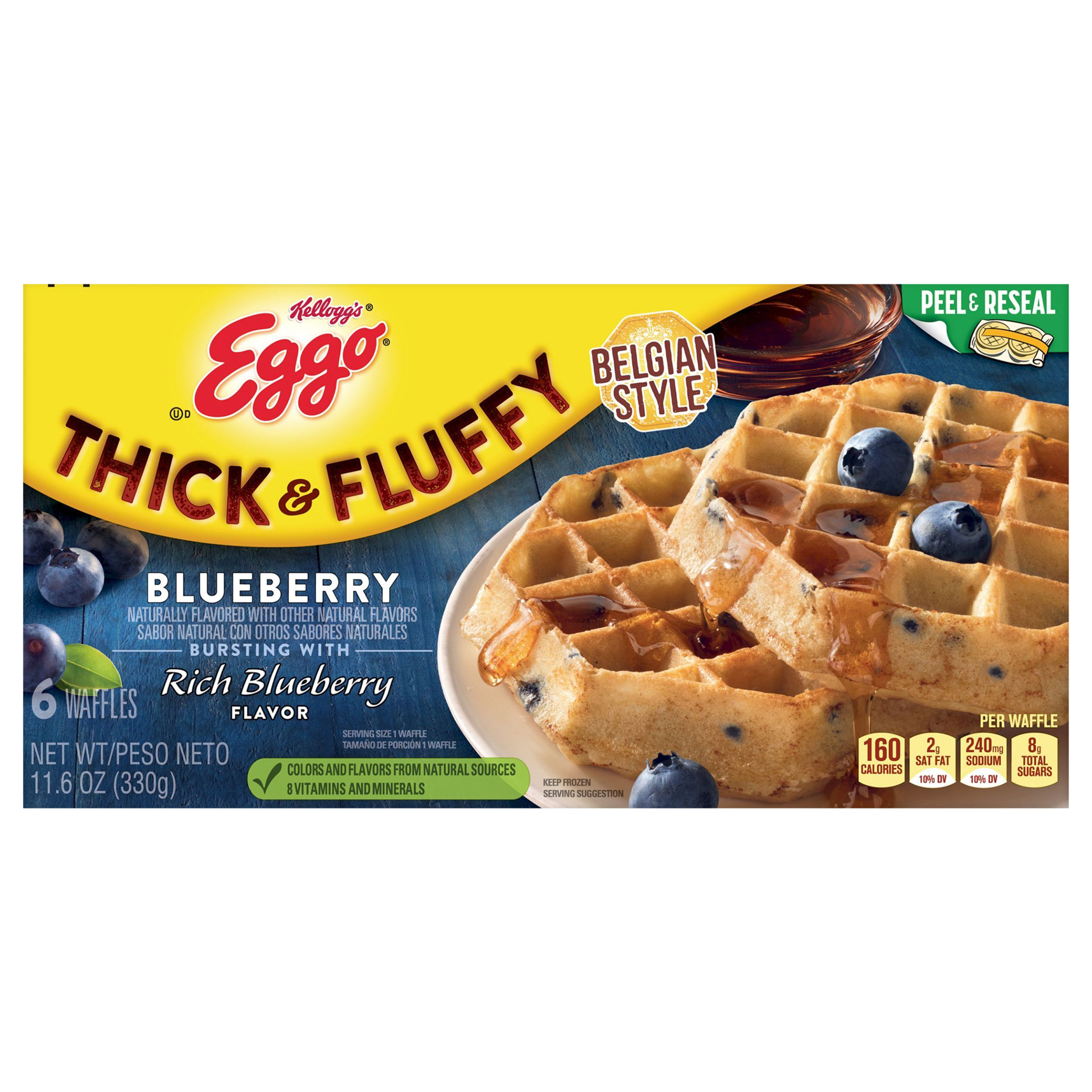 Calories in Waffles, Blueberry, Family Pack from Eggo