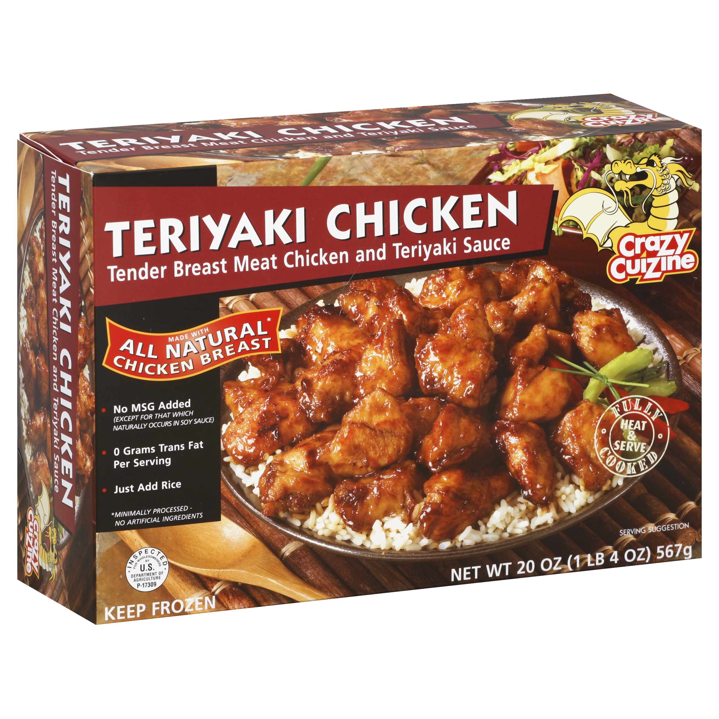 Crazy Cuizine Teriyaki Chicken 20 Oz