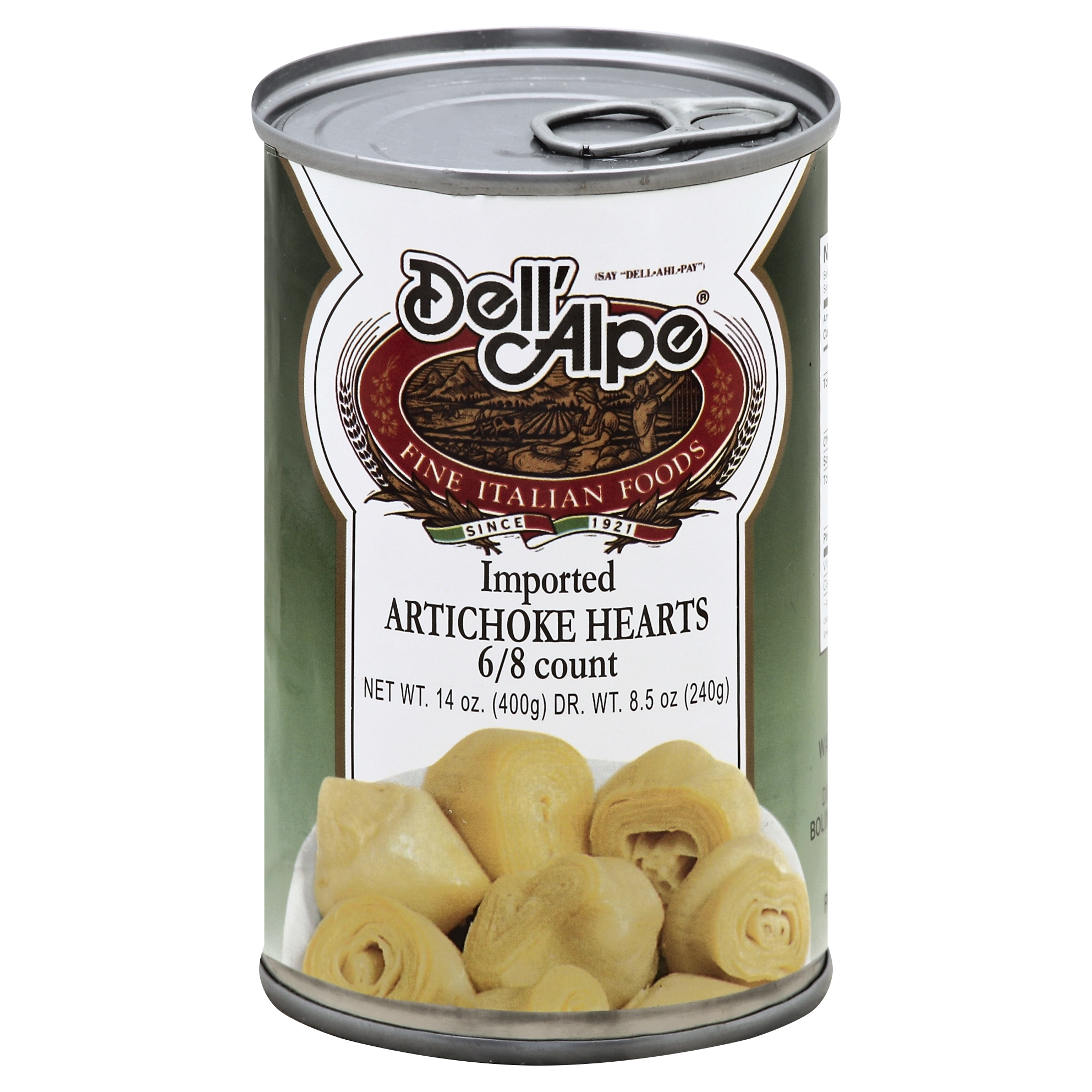 Dell'alpe Artichoke Hearts 14 Oz