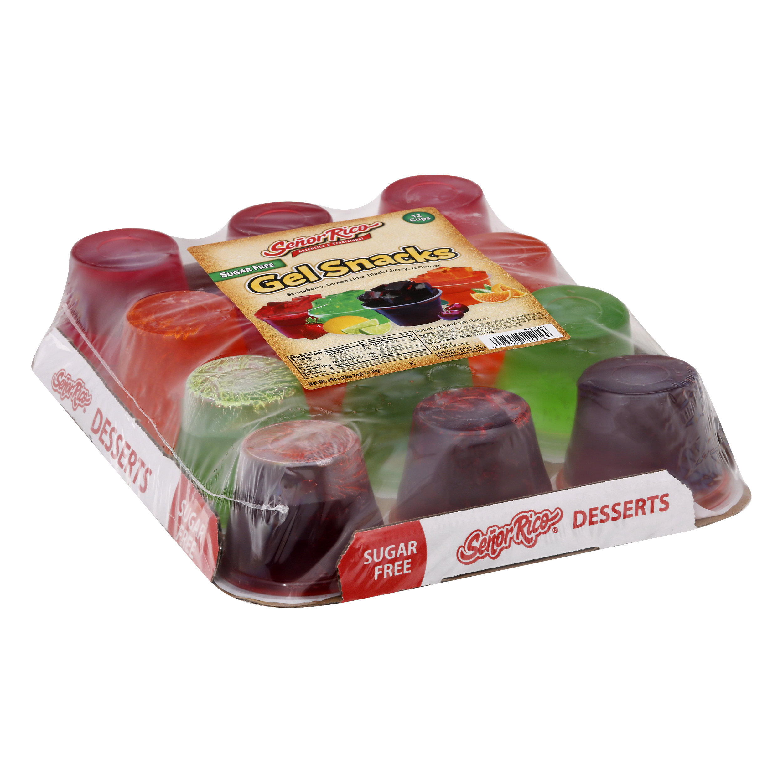 Senor Rico Sugar Free Gel Snacks 12 Ea