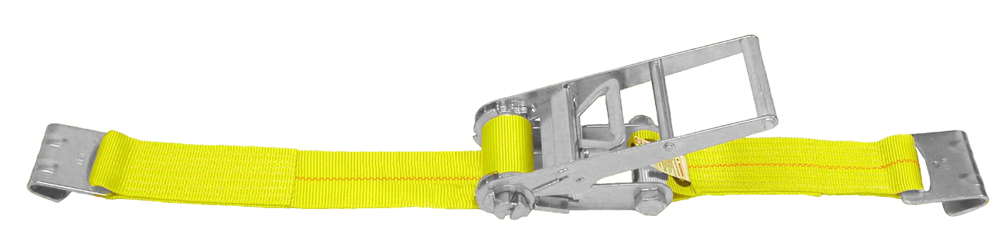 White Cap  Lift-All 2 x 27' Yellow U-Hook Tie Down Ratchet Strap 10K  Ultimate Strength