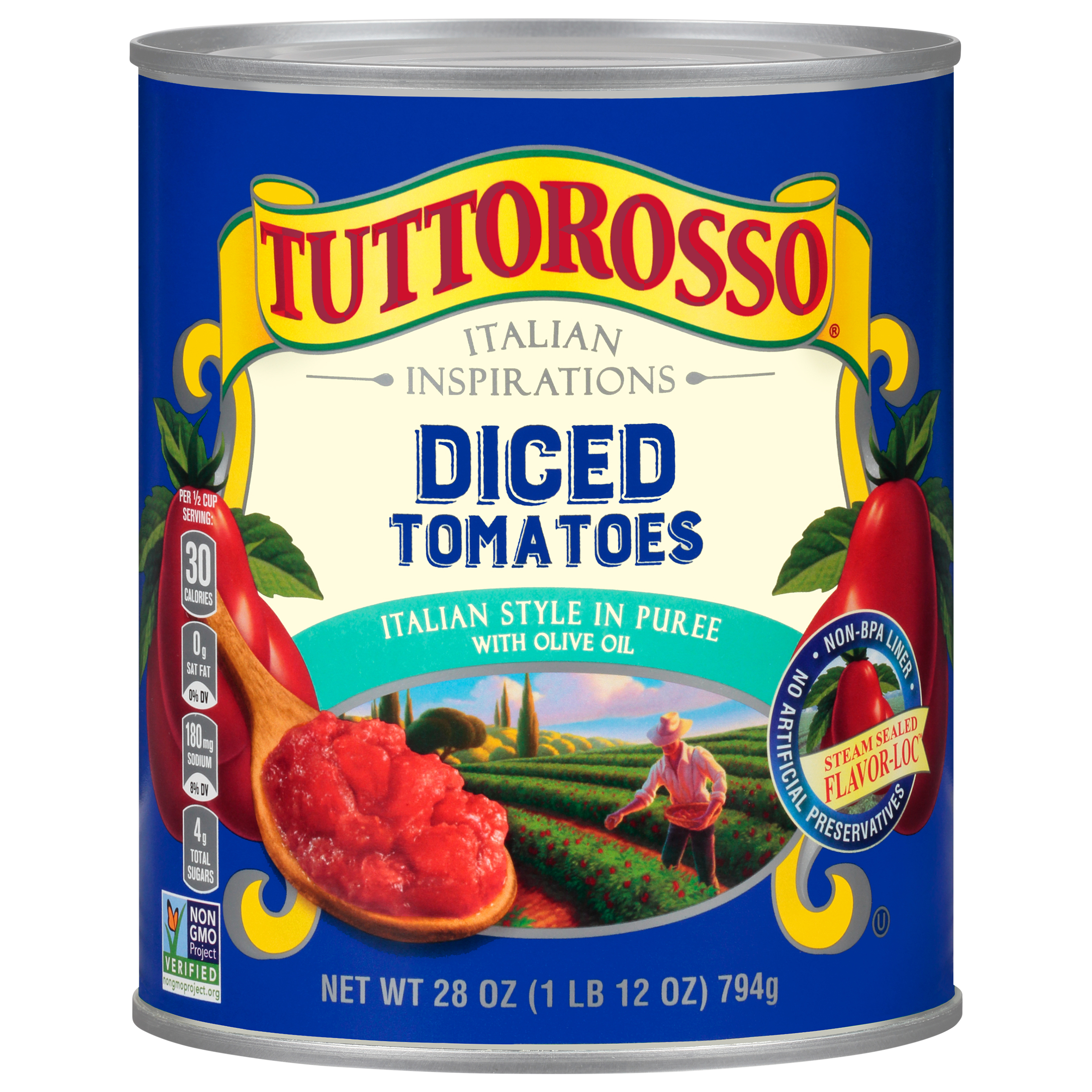 Tuttorosso Diced Italian Tomatoes 28 Oz