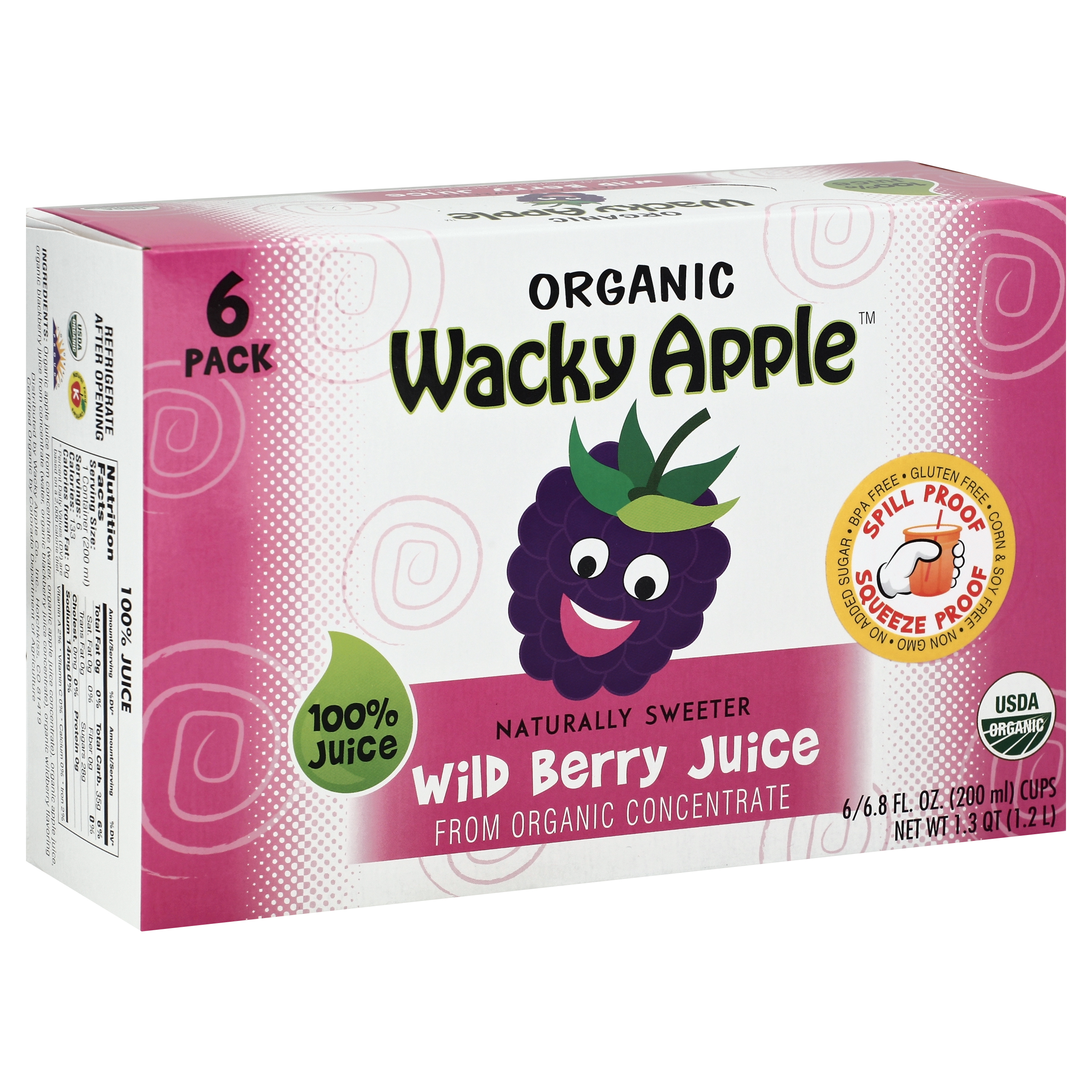 Wacky Apple 100% Juice 6 Ea
