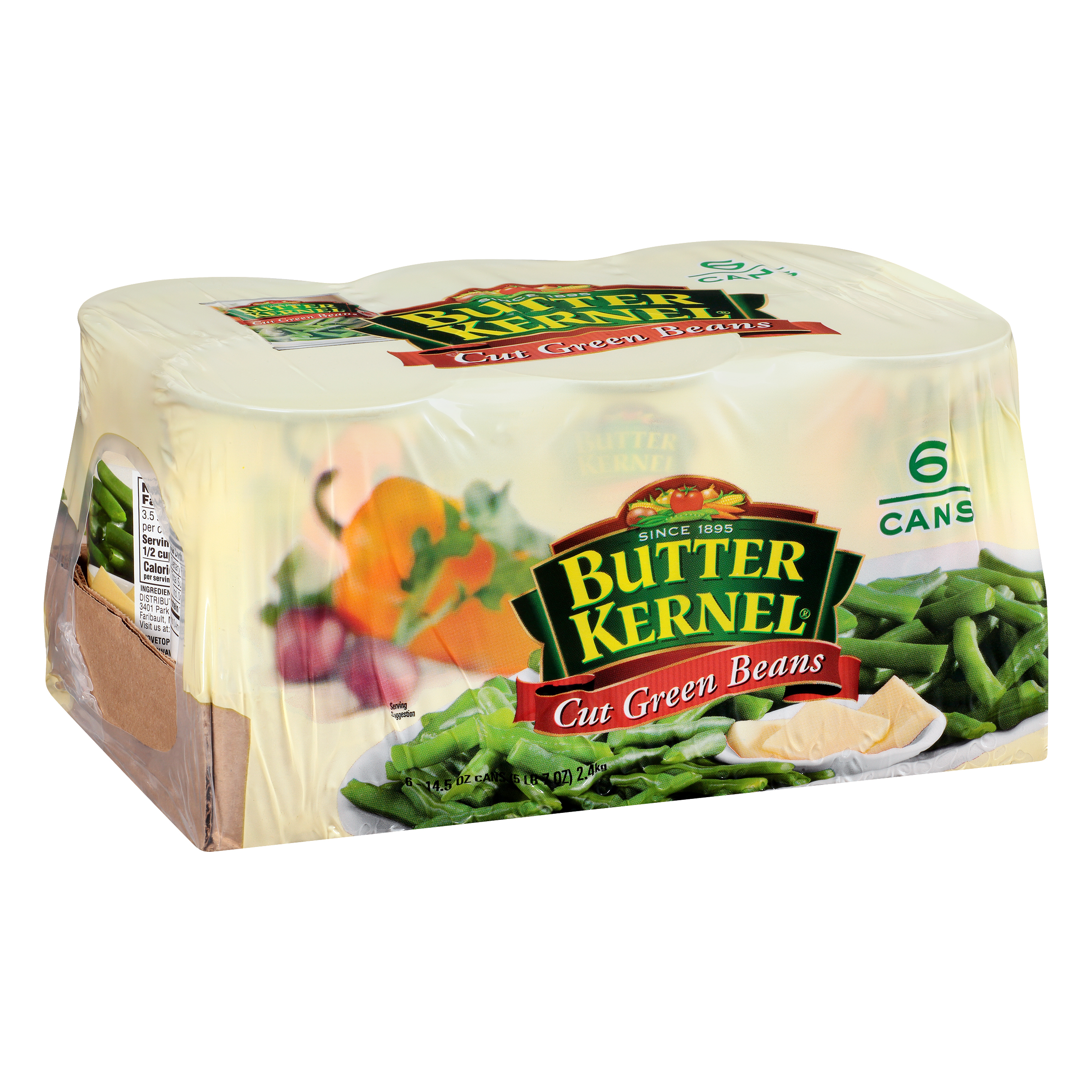 Butter Kernel 6 Cans Cut Green Beans 6 Ea