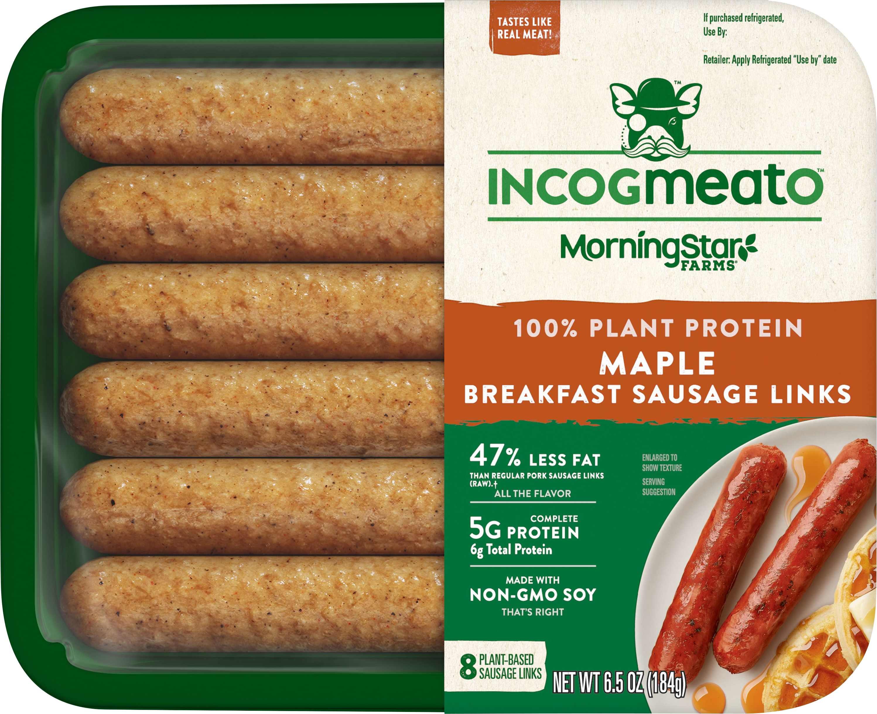 Breakfast Sausage Links, Maple, 100% Plant Protein