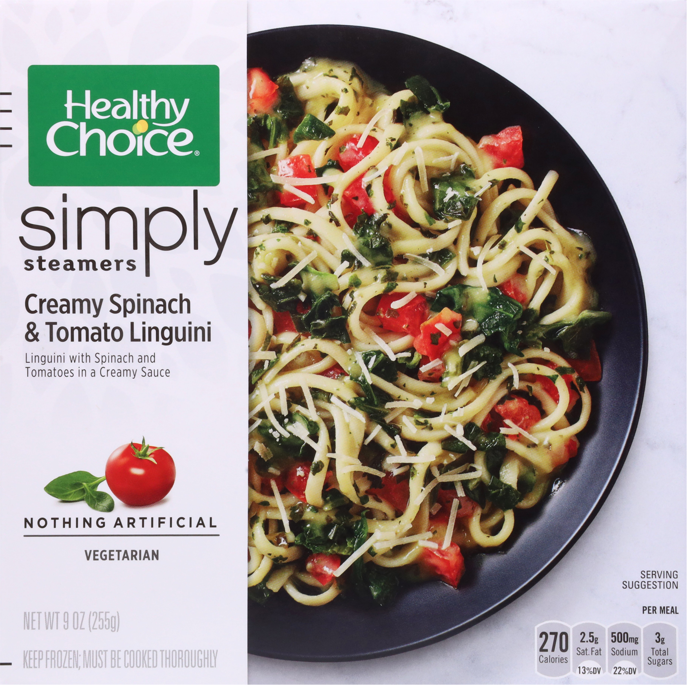 Linguini, Vegetarian, Creamy Spinach & Tomato
