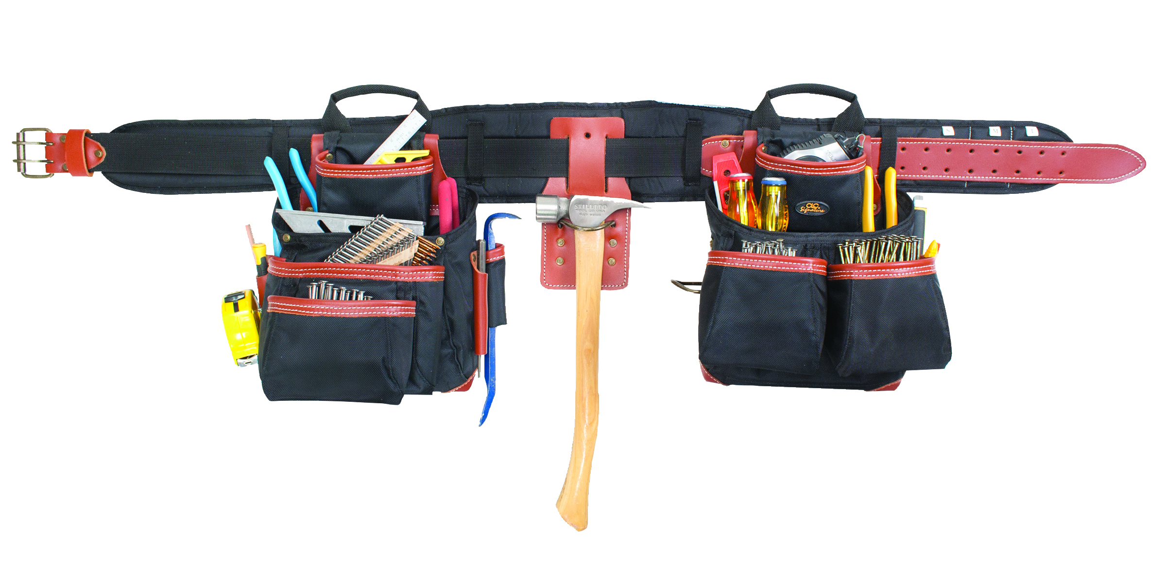 Pro Framer Tool Belt Set with Double Outer Bag - Small, Ultra Black