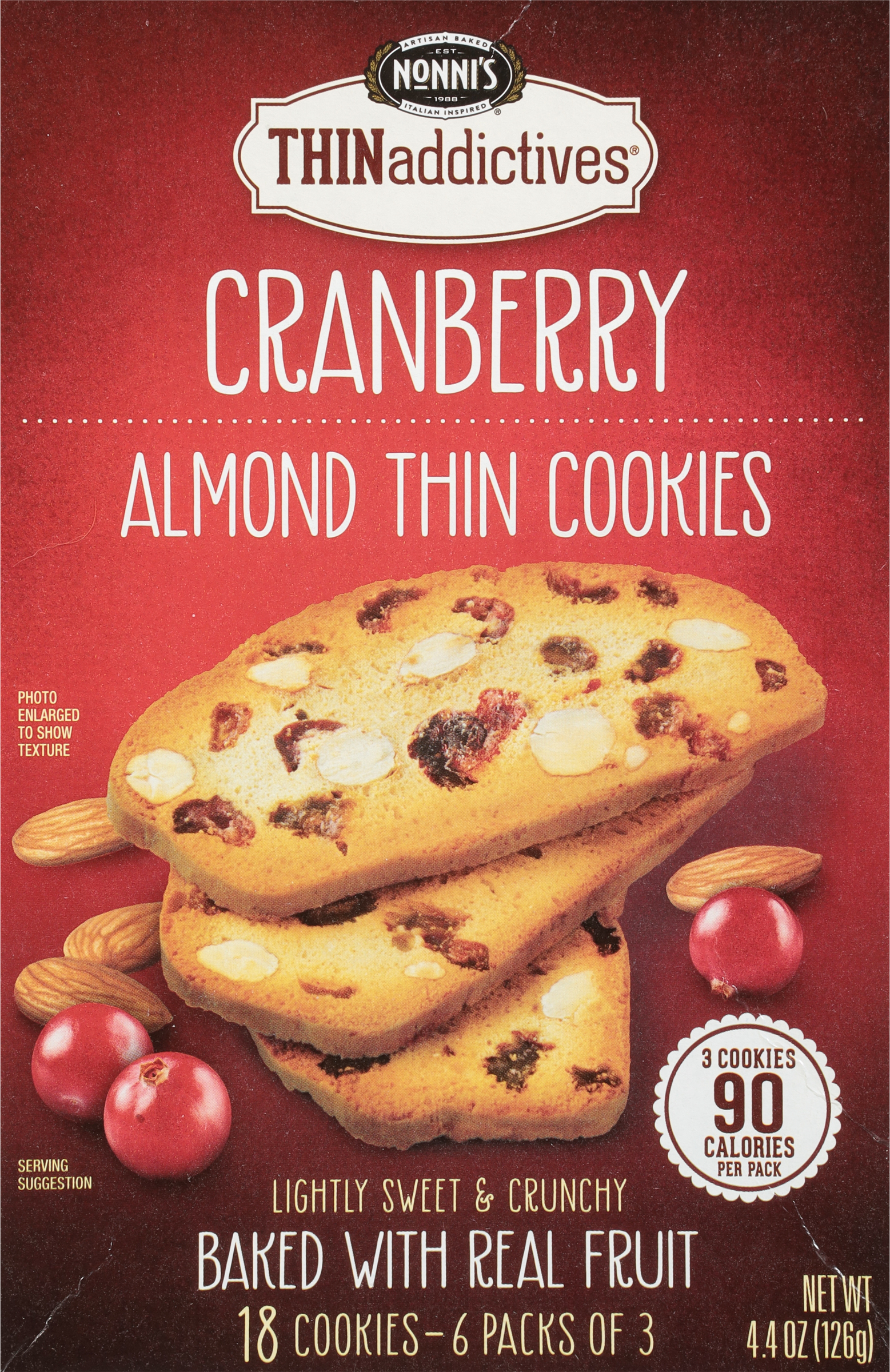 Cookies, Almond Thin, Cranberry