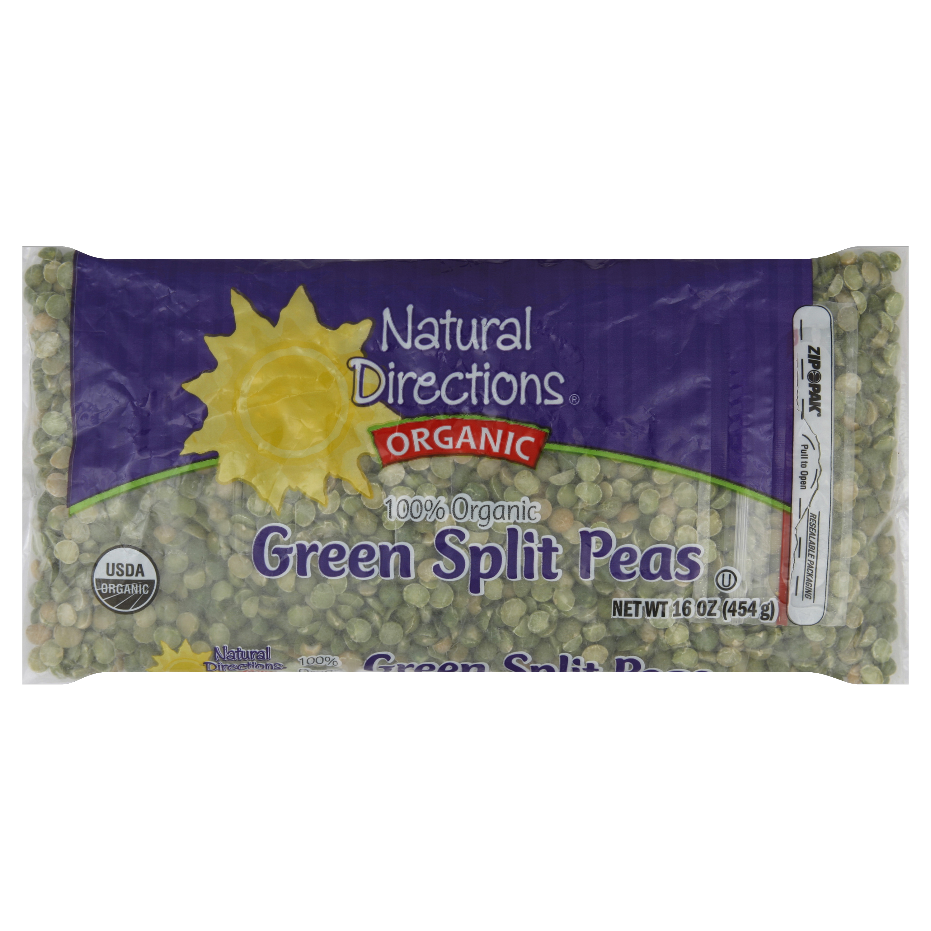 Natural Directions Green Split Peas 16 Oz