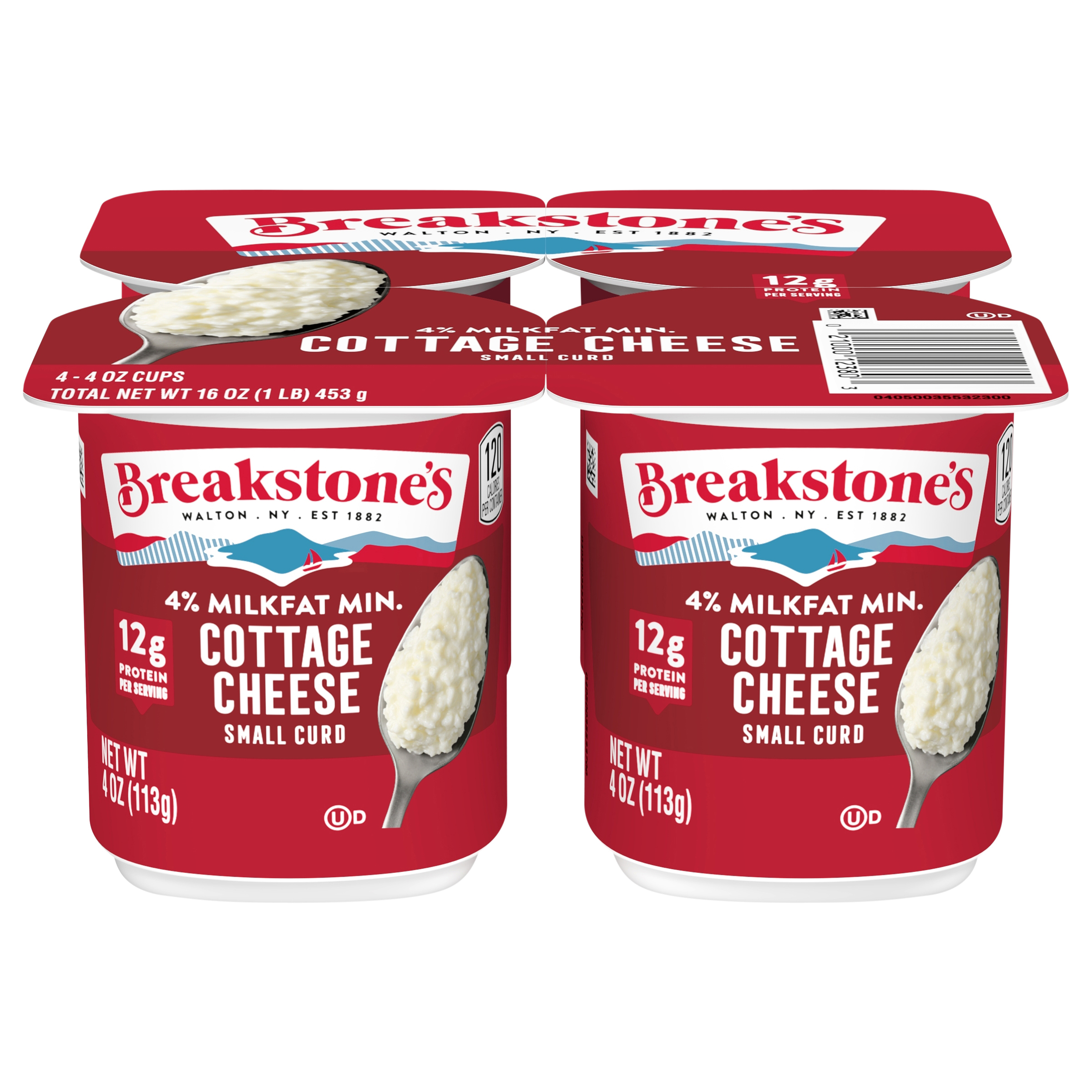 Cottage Cheese, 4% Milkfat Min, Small Curd