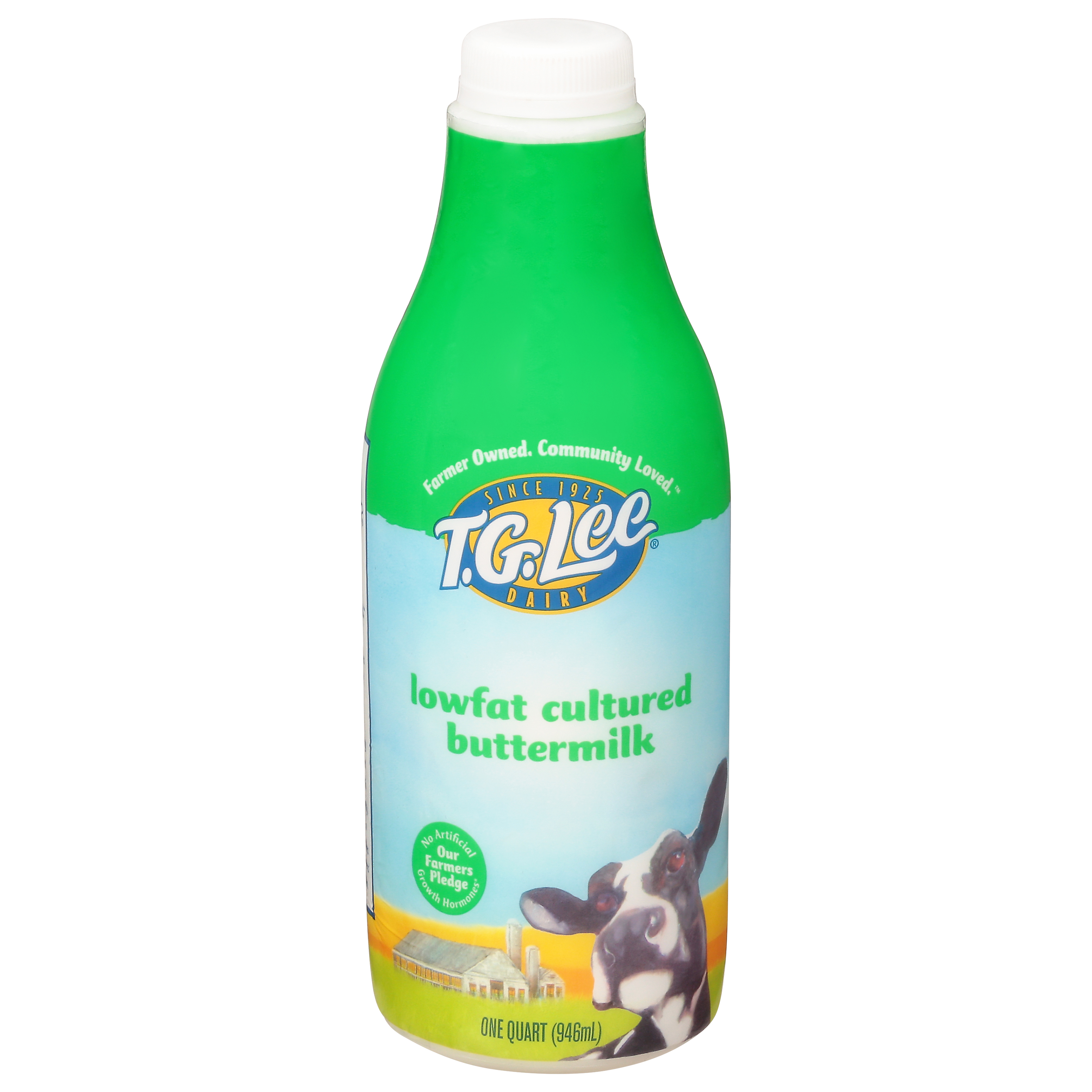 T.g. Lee Lowfat Cultured Buttermilk 1 Qt Bottle