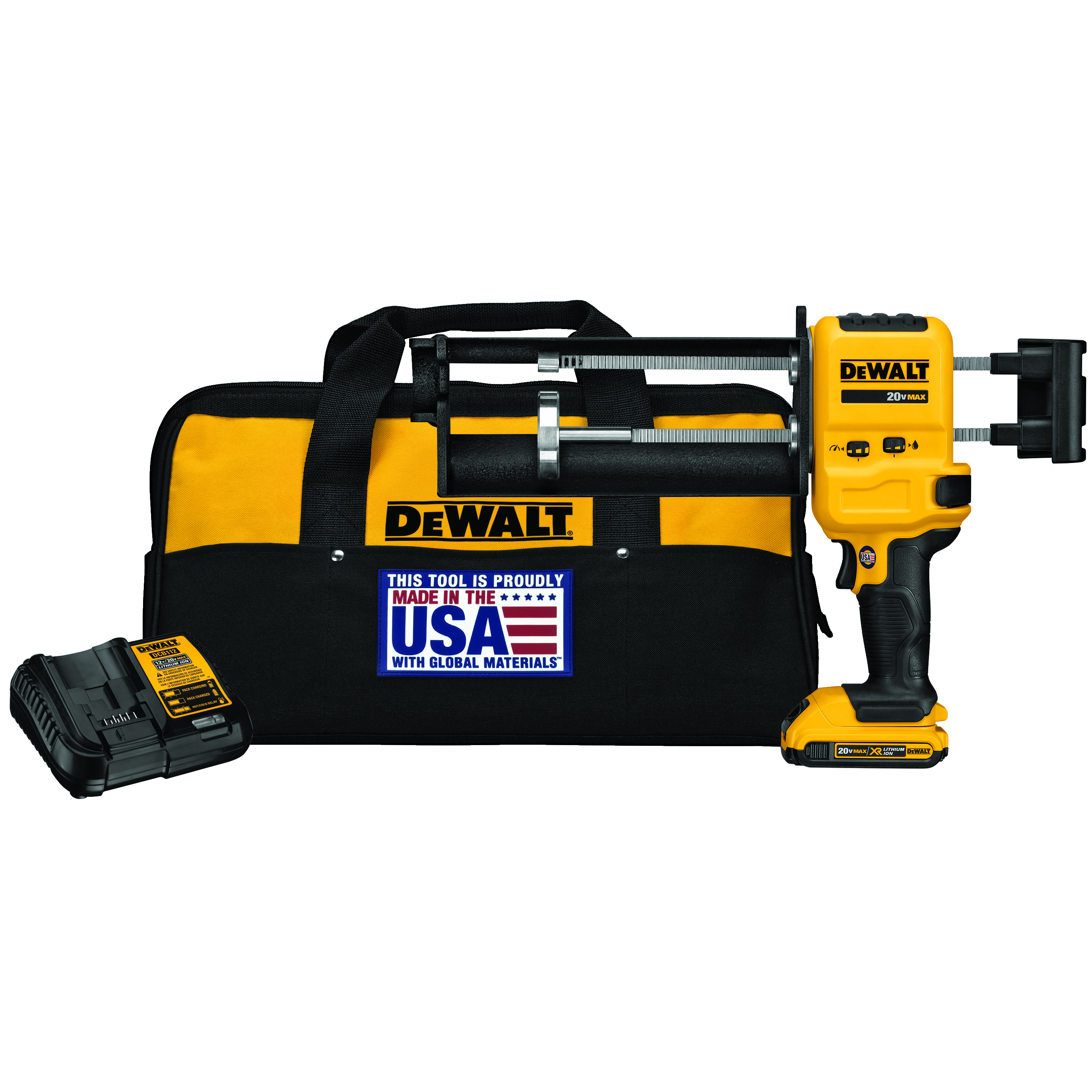 DeWalt Cordless 20V Max Acrylic Dispenser Kit, 10:1, 28 oz DCE595D1