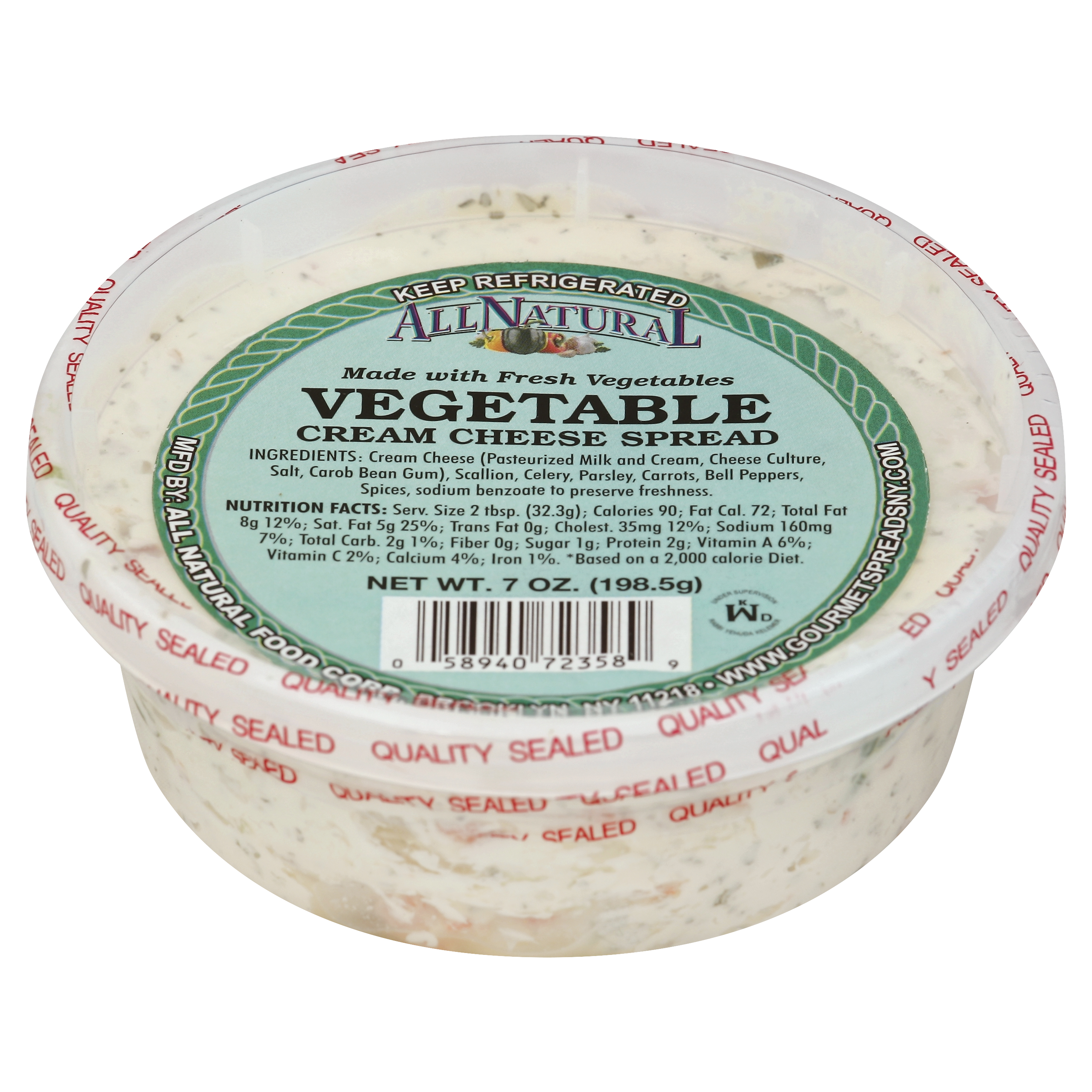 All Natural Cream Cheese Spread 7 Oz